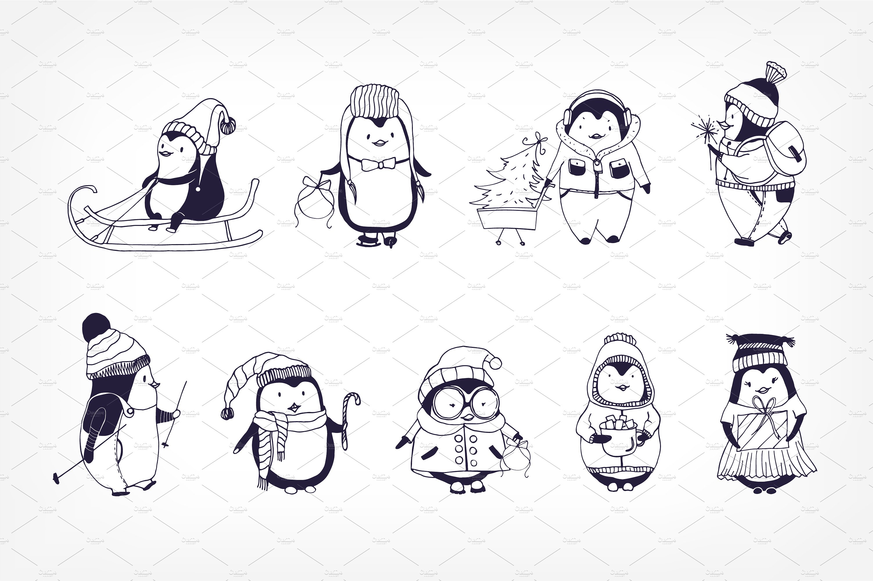 多彩的可爱宝宝企鹅图集 Cute Baby Penguins插图2