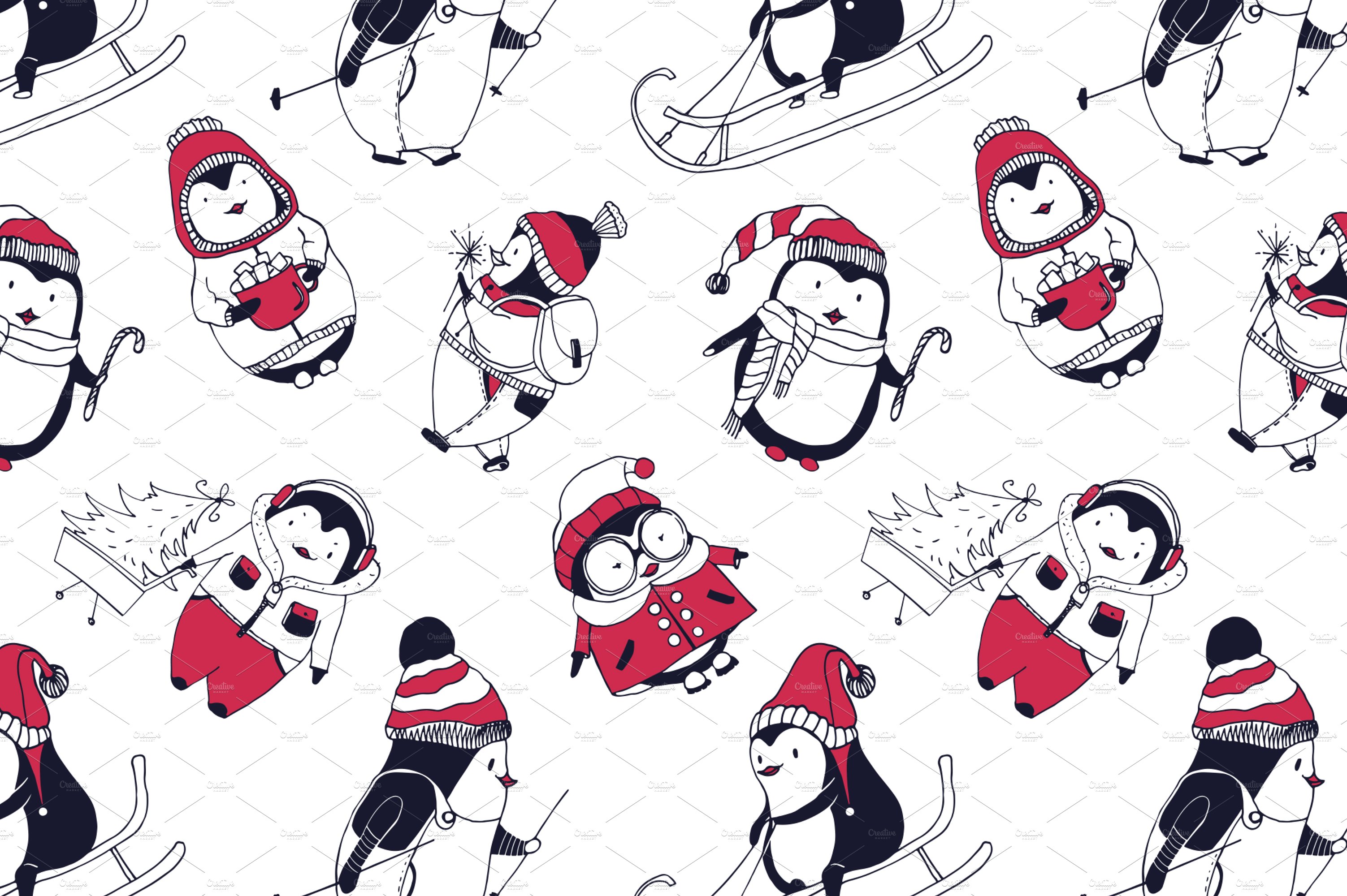 多彩的可爱宝宝企鹅图集 Cute Baby Penguins插图3