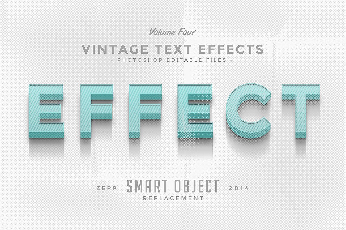 复古文字效果VOL.4 Vintage Text Effects VOL.4插图