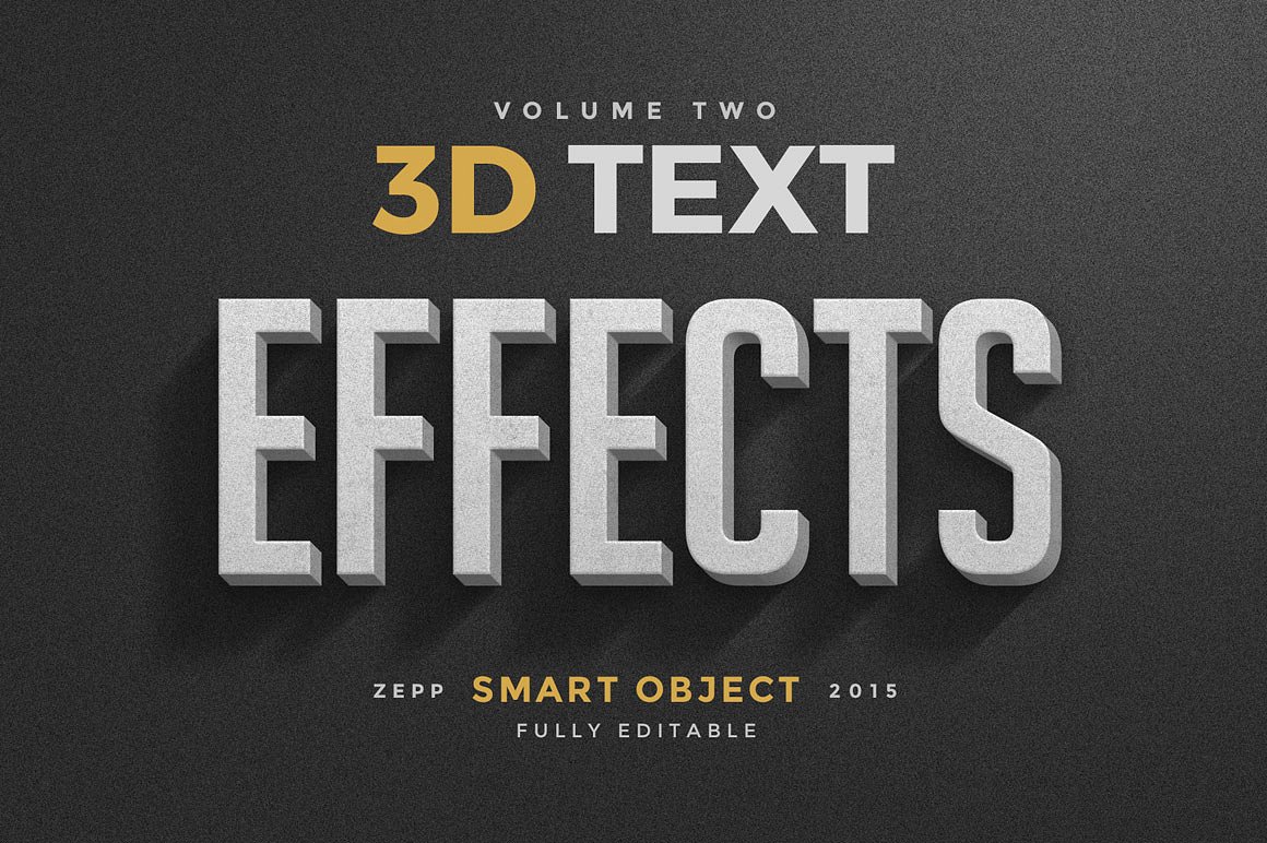 150款非常好用的Photoshop3D文字效果 150 3D Text Effects Bundle for Photoshop [PSD/ASL]插图27