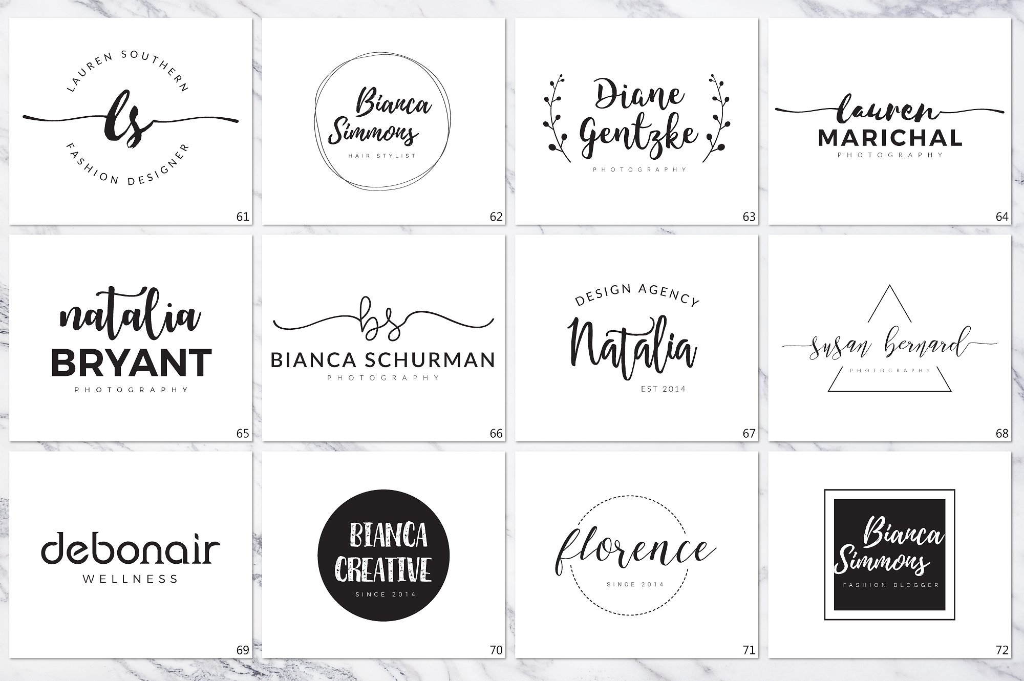120款优雅的品牌标识完美的集合 120 Elegant Branding Logo Pack插图10