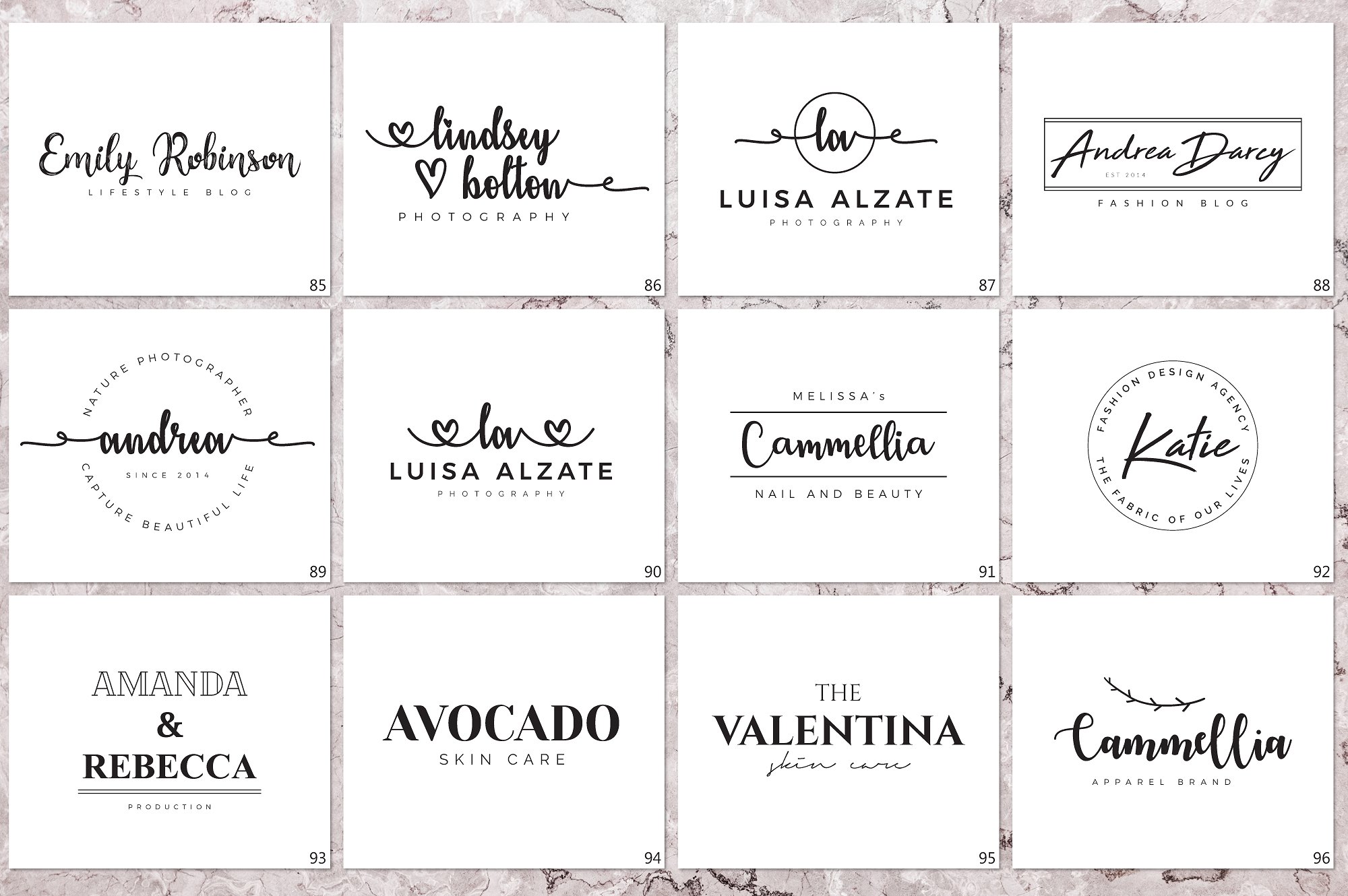 120款优雅的品牌标识完美的集合 120 Elegant Branding Logo Pack插图12
