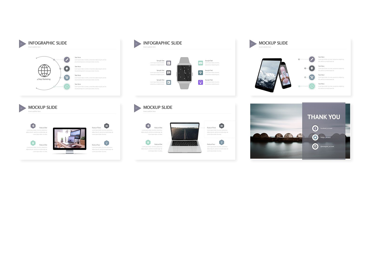 现代简约的个人简历&企业介绍幻灯片模板 Mooda – Powerpoint, Keynote and Google Sliders插图5