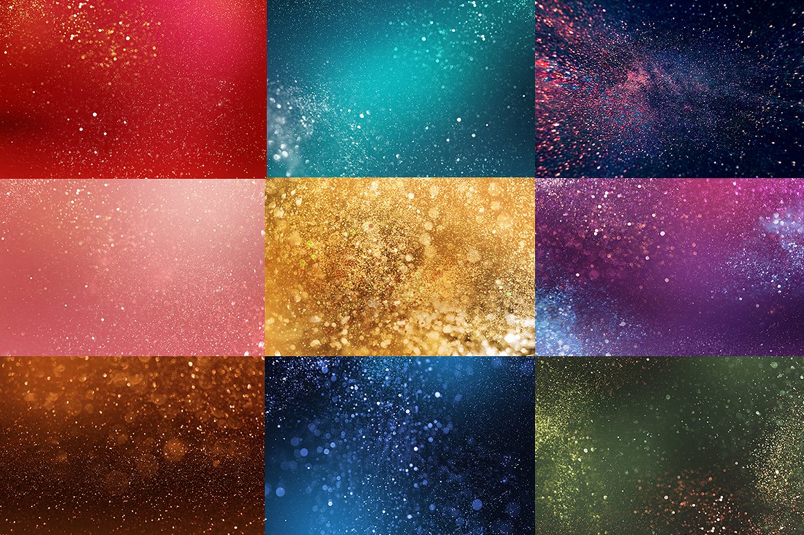迷离闪烁星团和宇宙背景套件 Stardust Universe Background Kit插图1