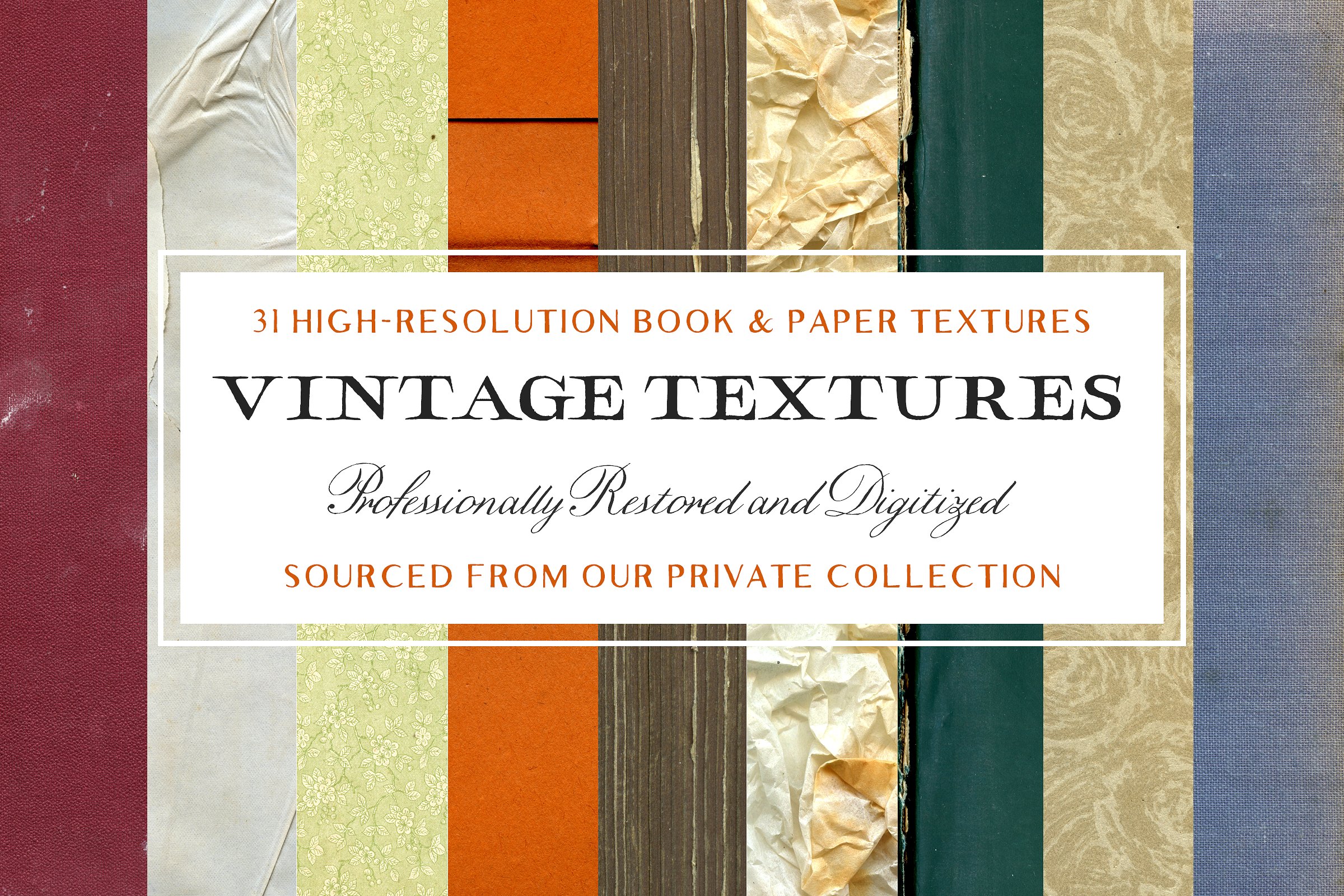 31个经典复古的葡萄酒书籍和纸张纹理 31 Vintage Book & Paper Textures插图