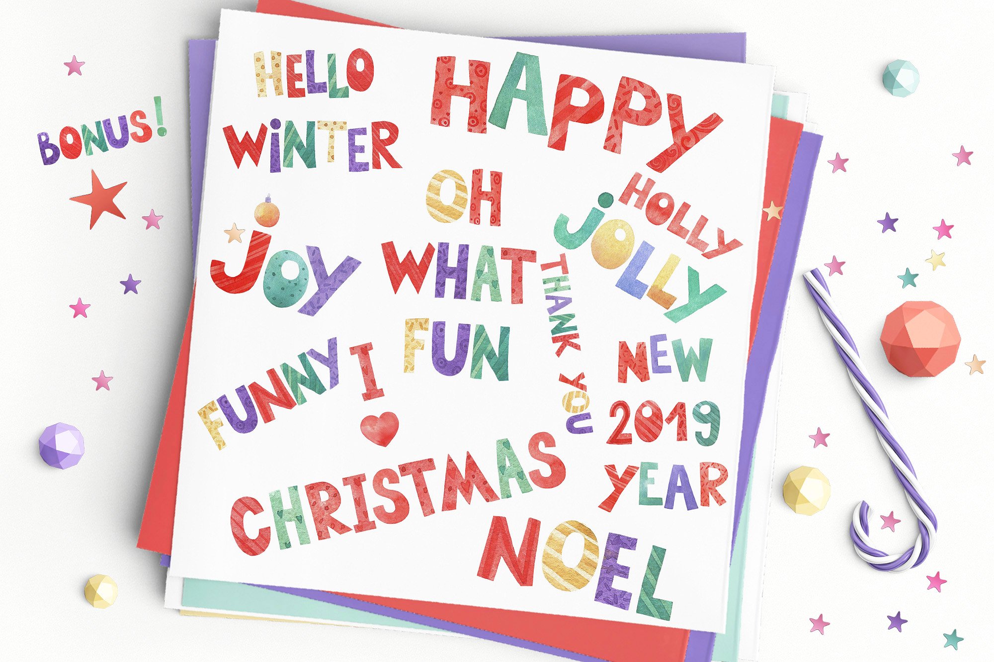 超级幸福的手绘水彩圣诞节快乐图案集 Watercolor Christmas Fun Bundle插图6 超级幸福的手绘水彩圣诞节快乐图案集 Watercolor Christmas Fun Bundle插图6