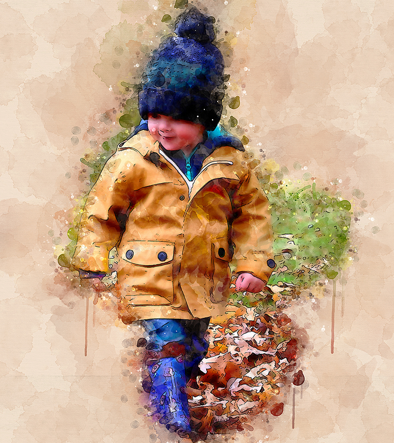 照片手绘水彩效果的Photoshop动作 Watercolor Masterpiece – Photoshop Action插图2