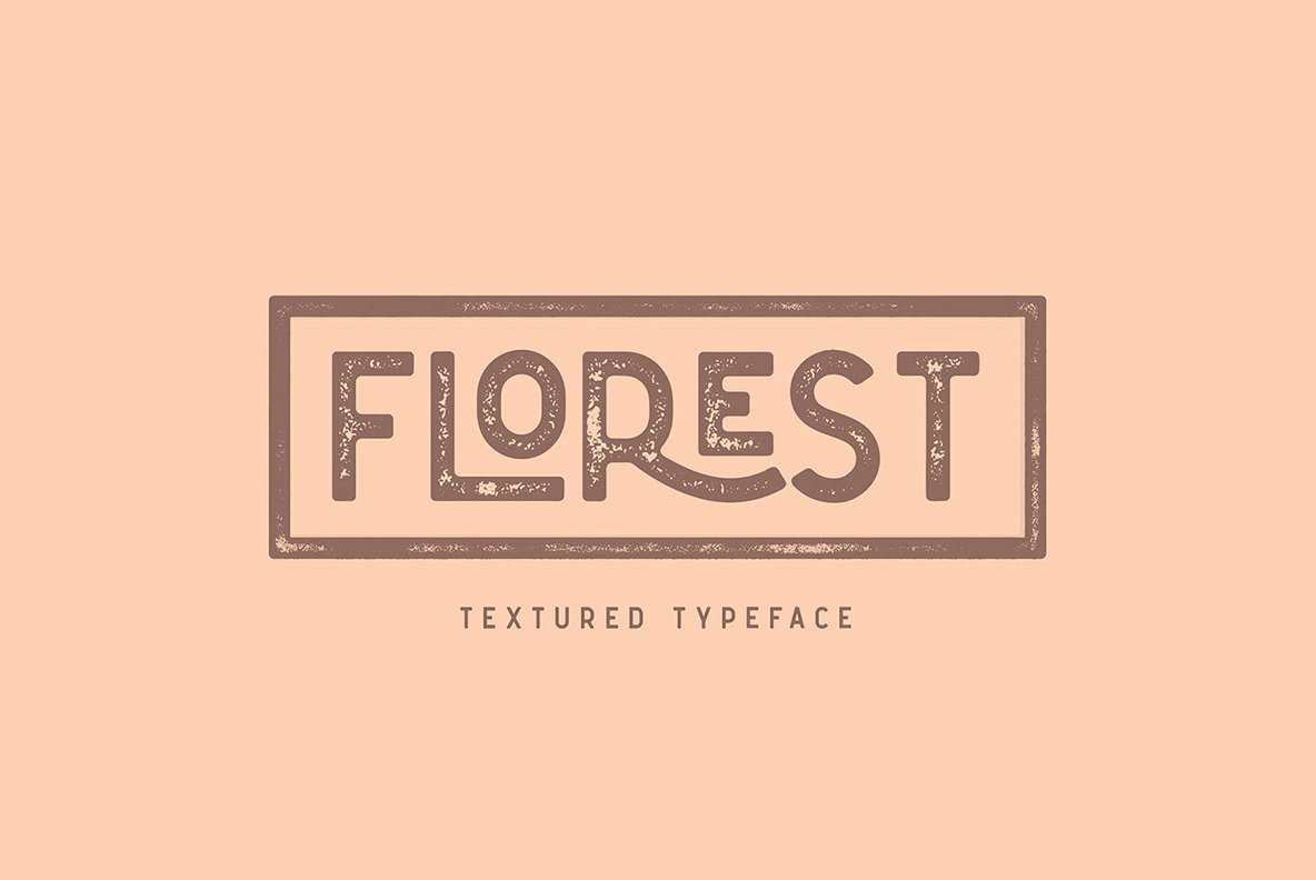 复古的纹理字体系列 The Florest Textured Font Family插图5