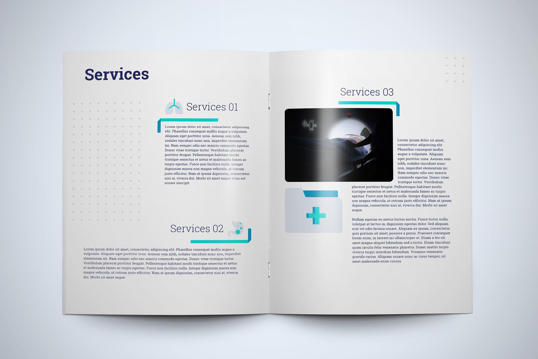 现代简约的医疗服务画册模板 Medico Brochure Template插图2