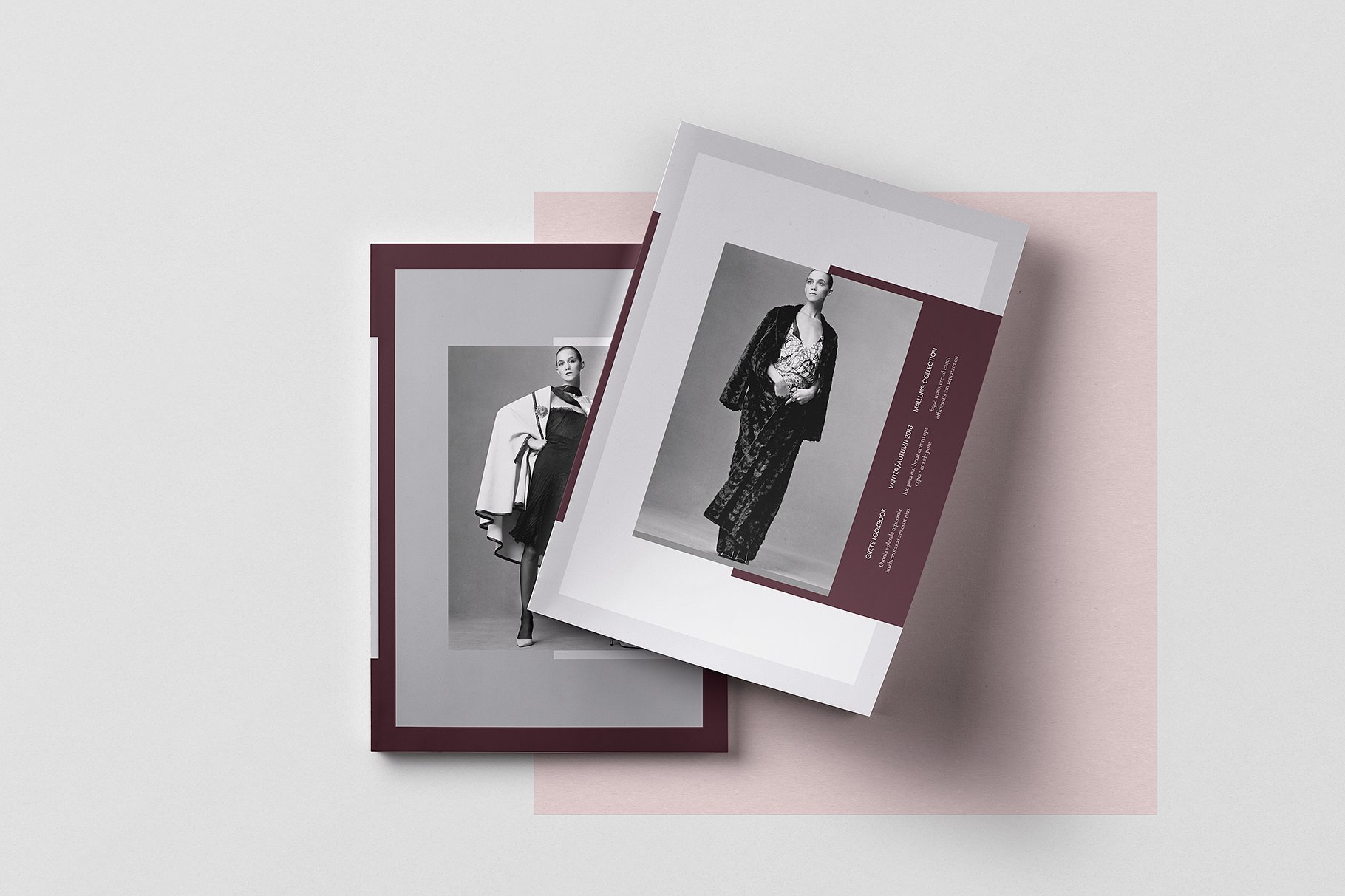 时尚优雅的女性服装A4画册模板 Modern Elegant Women’s Clothing A4 Album Template插图
