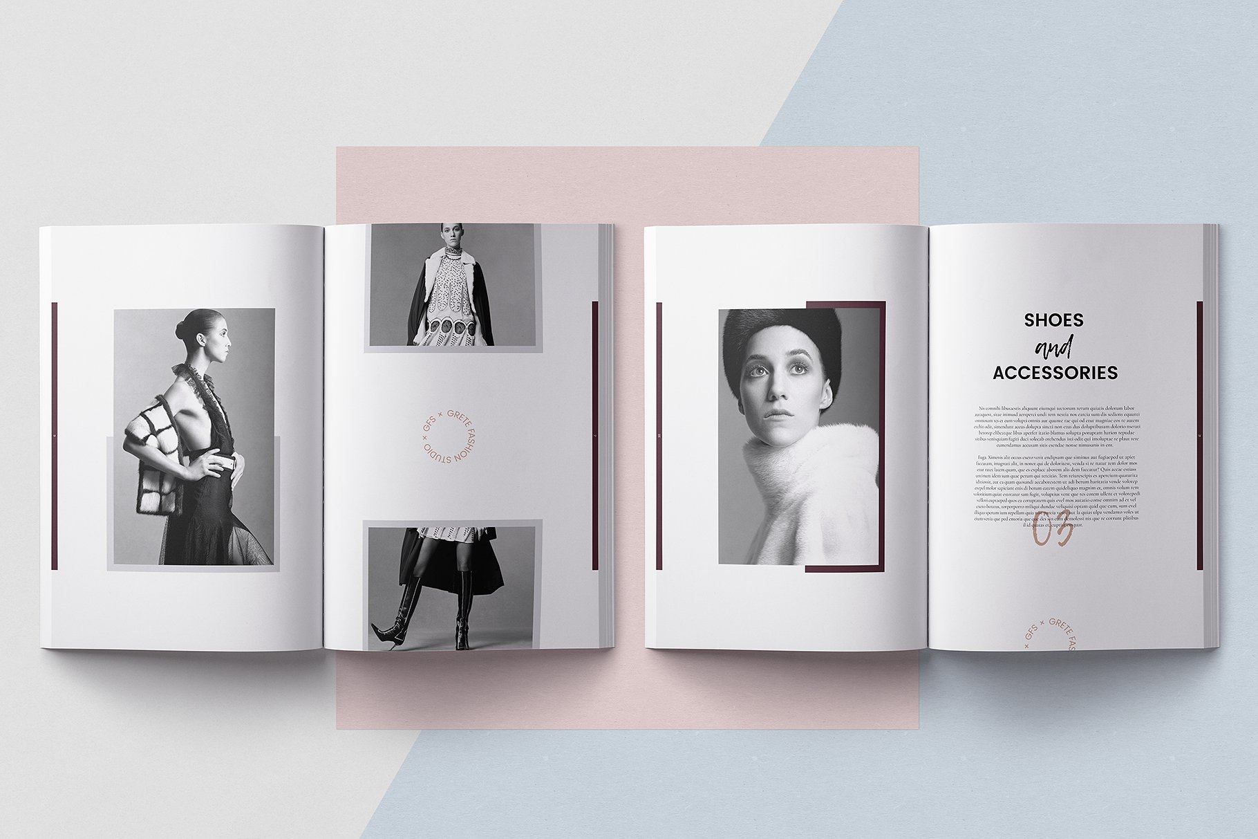 时尚优雅的女性服装A4画册模板 Modern Elegant Women’s Clothing A4 Album Template插图3