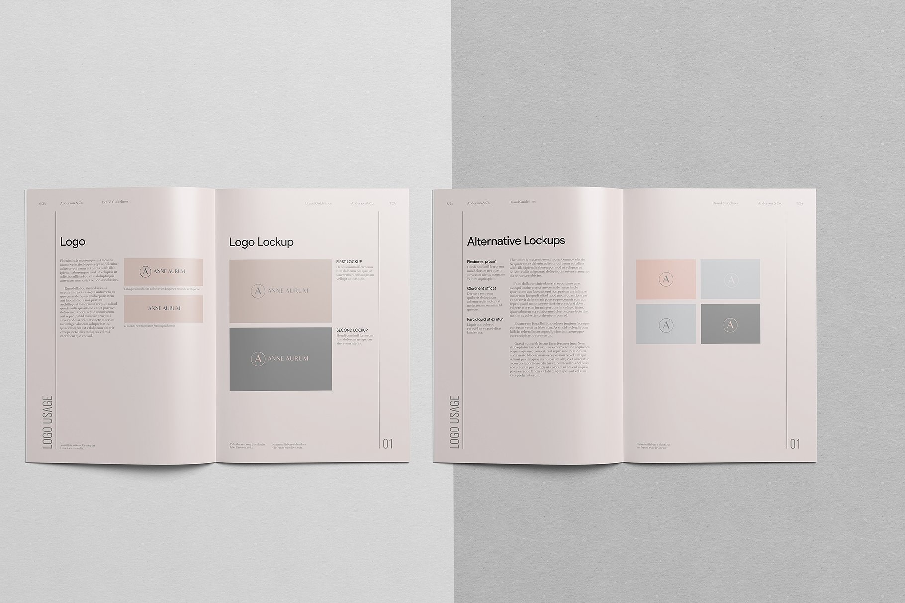 现代简约的A4品牌指南手册 Modern Minimalist A4 Brand Guide Manual插图1