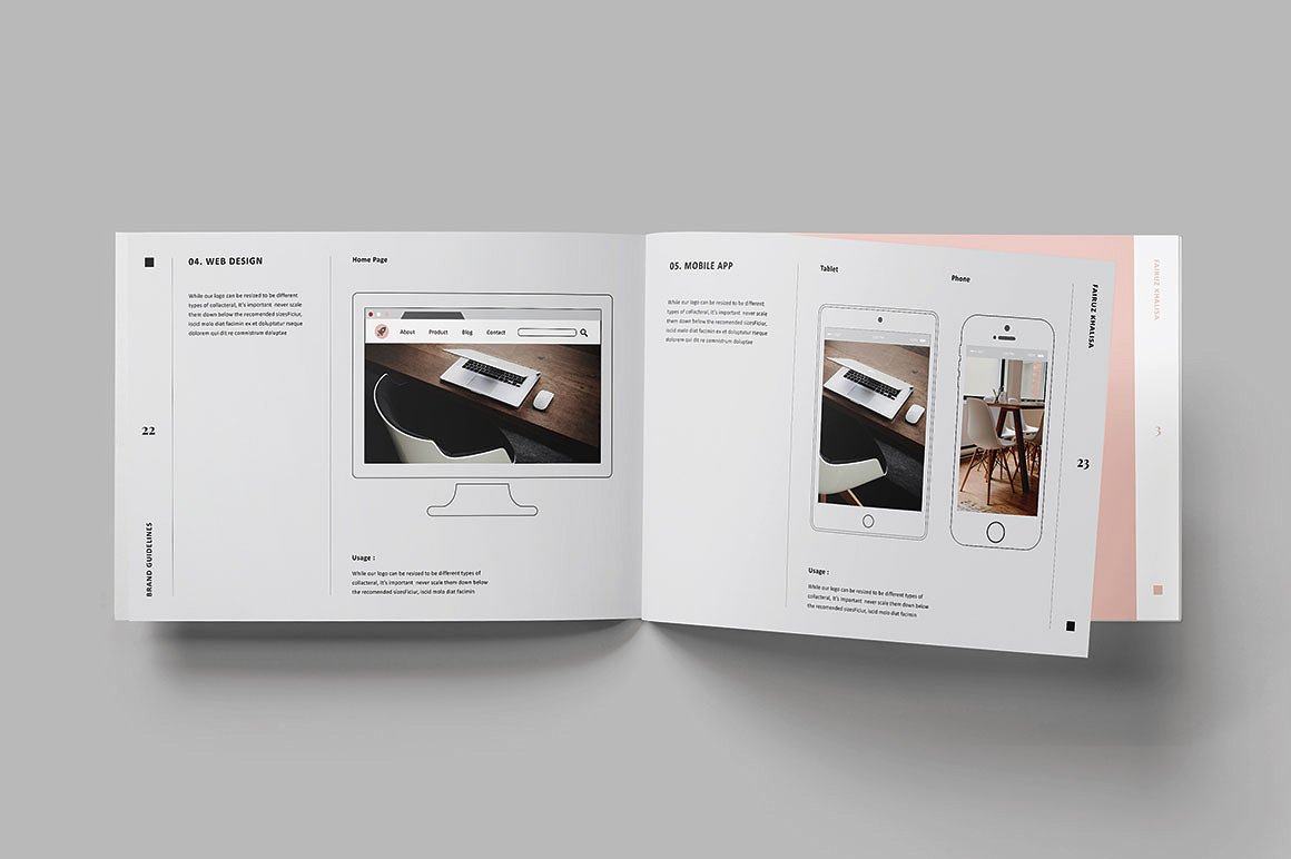 干净且专业的A4品牌手册模板 Clean And Professional A4 Brand Brochure Template插图10