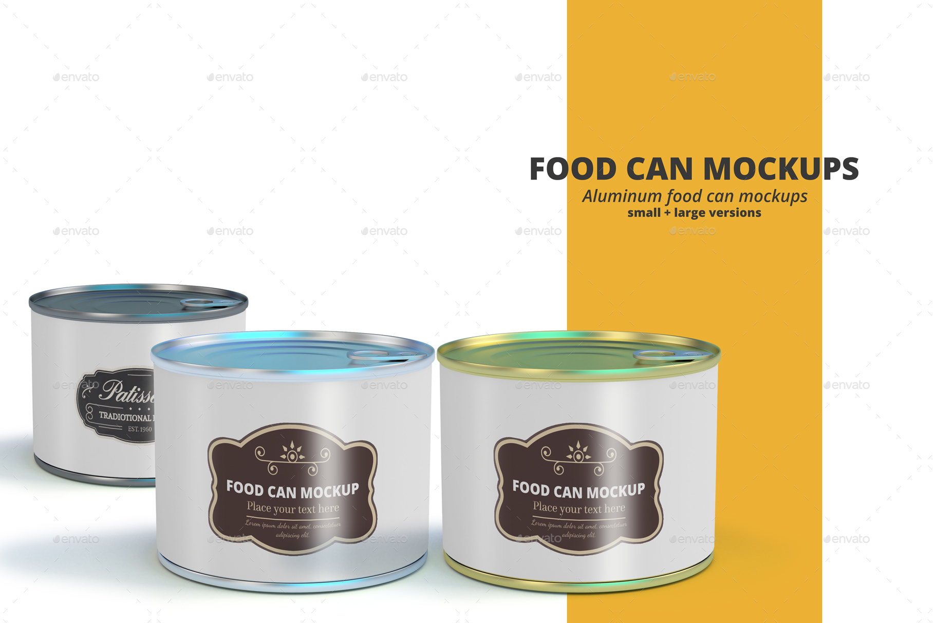 精致的食品锡罐包装样机 Exquisite Food Tin Can Packaging Prototype插图1