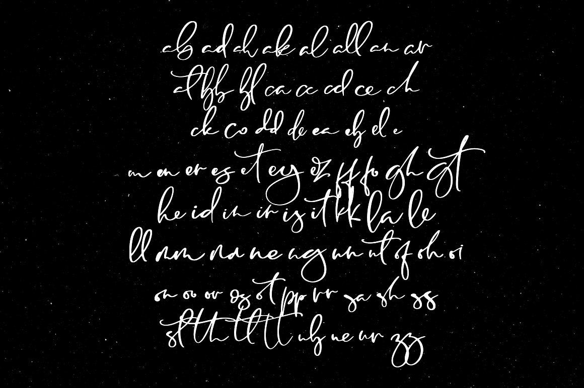手写婚礼签名书法字体 Handwritten Wedding Signature Calligraphy Font插图4