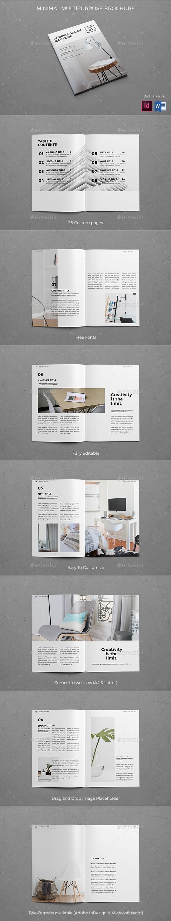 现代时尚的建筑家居宣传册模板 Modern Architecture Brochure插图