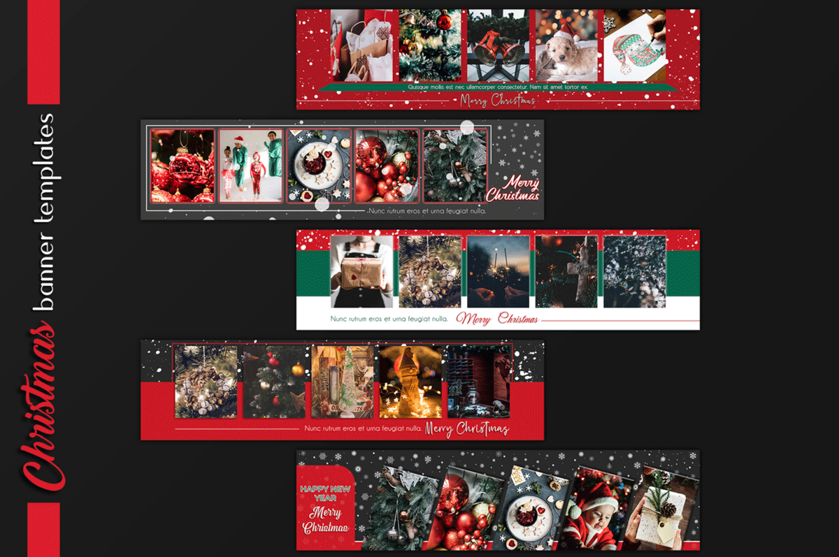 圣诞节和新年Instagram故事卡片模板套装 Christmas Instagram & Card Bundle插图9