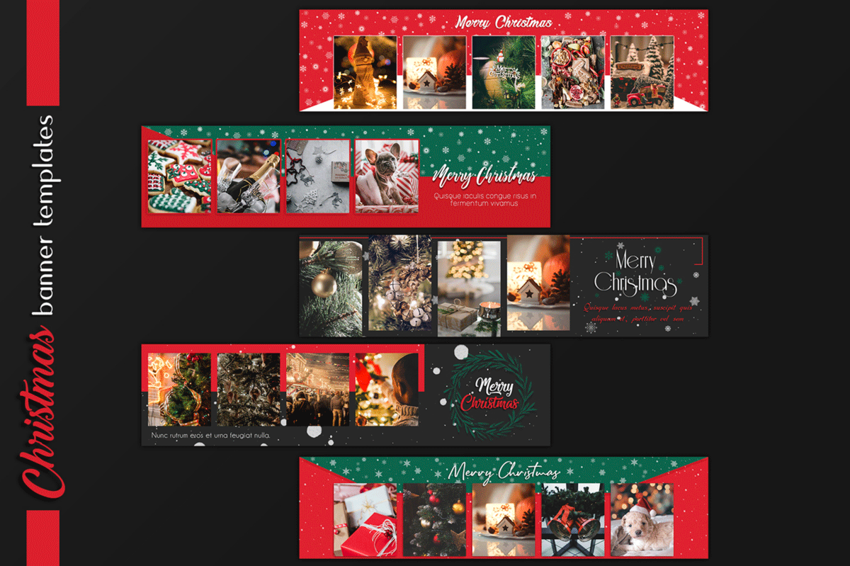 圣诞节和新年Instagram故事卡片模板套装 Christmas Instagram & Card Bundle插图5