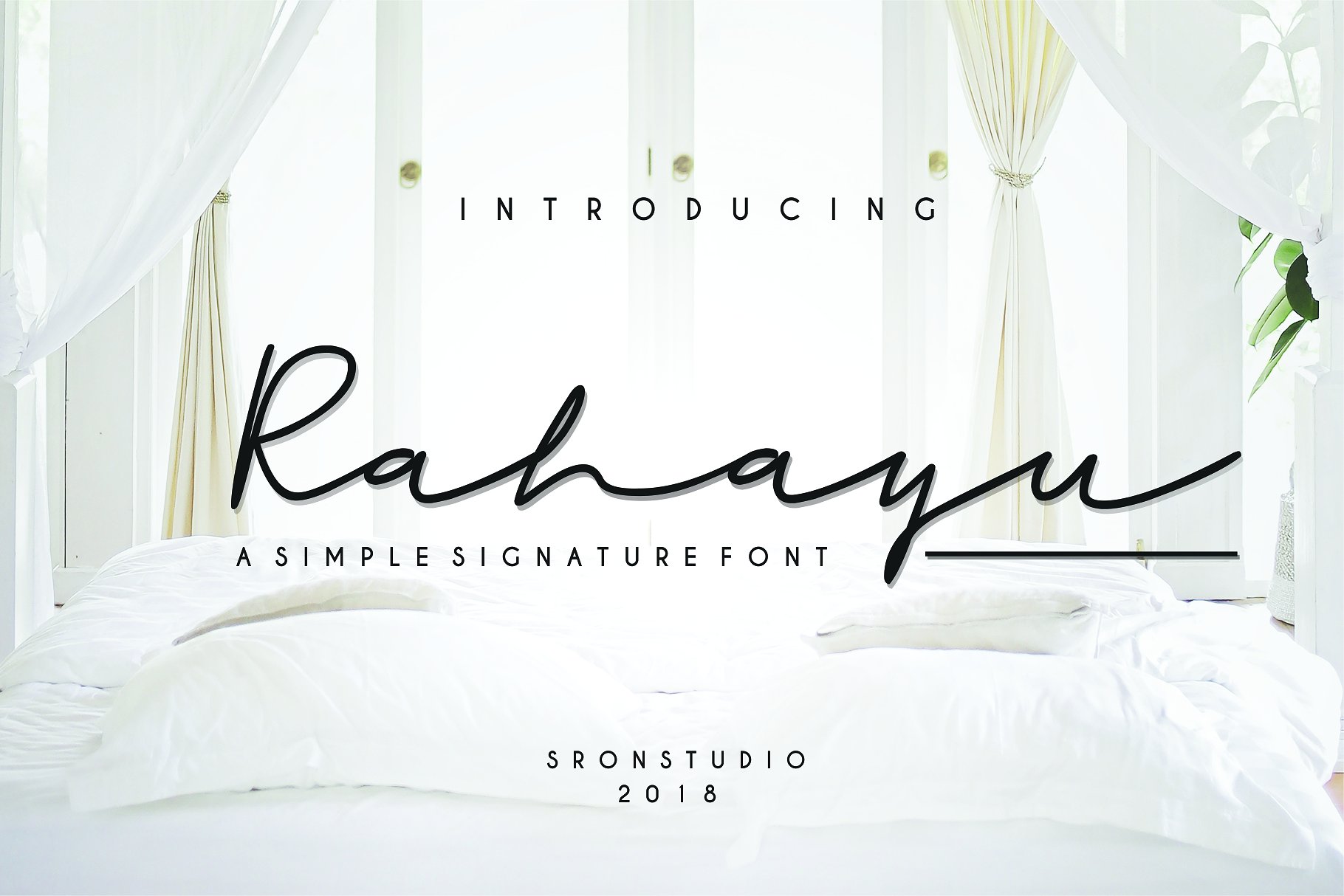 自然时尚手写脚本风格的签名字体 Rahayu – A stylish signature font插图