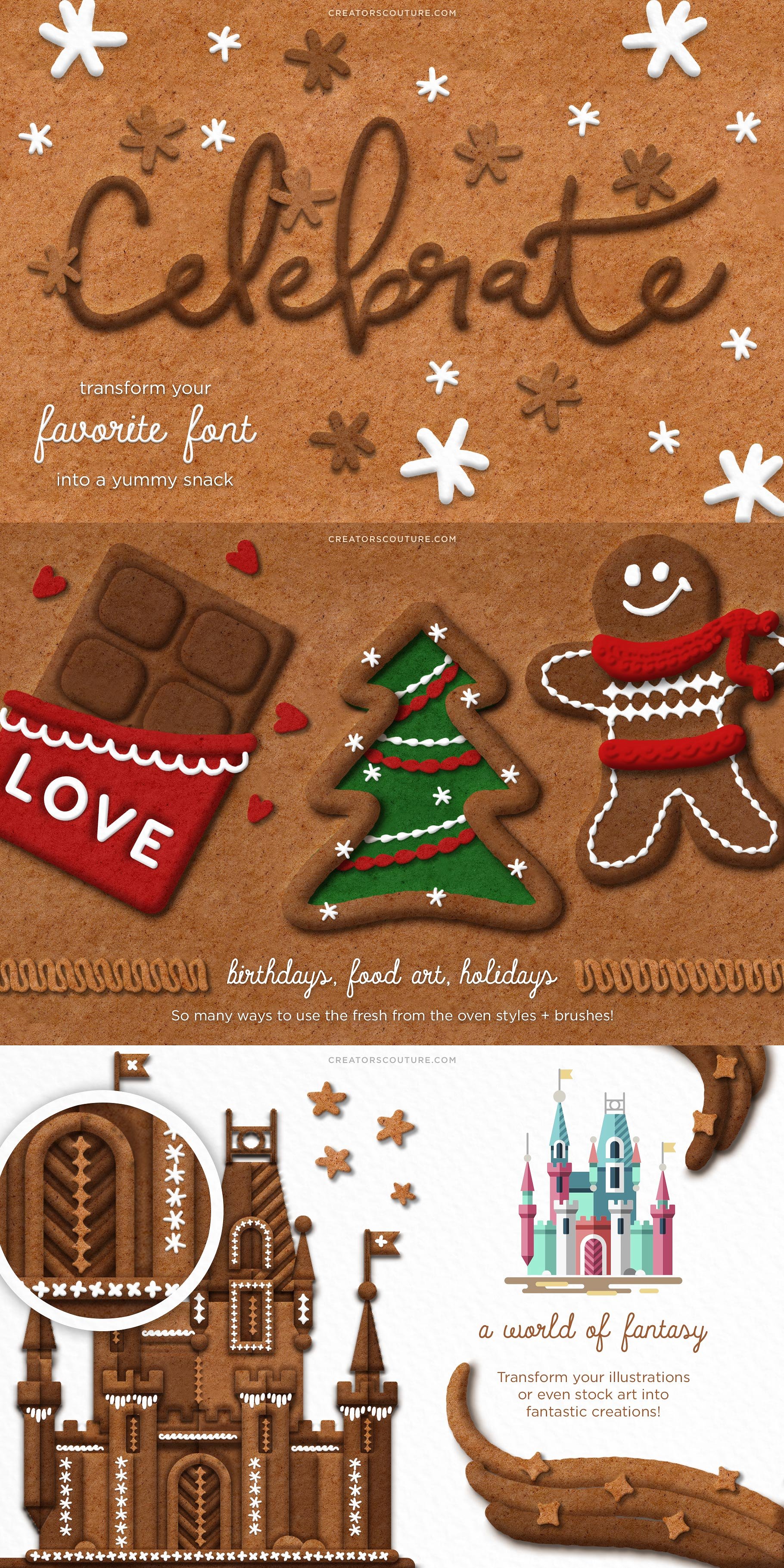 新鲜的咖啡巧克力饼干风格字体效果 Fresh from the Oven Delicious Styles插图7