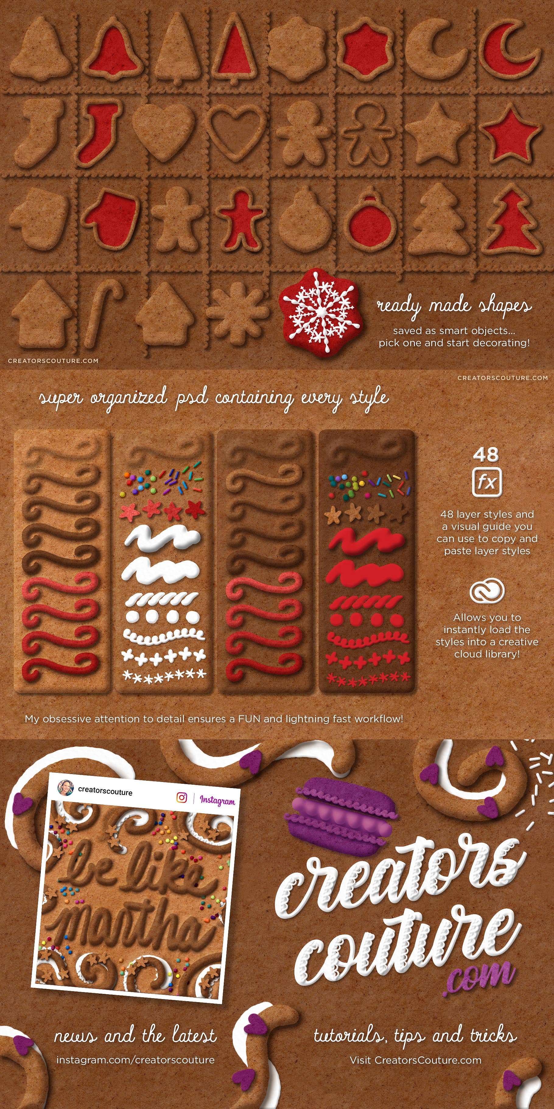 新鲜的咖啡巧克力饼干风格字体效果 Fresh from the Oven Delicious Styles插图10
