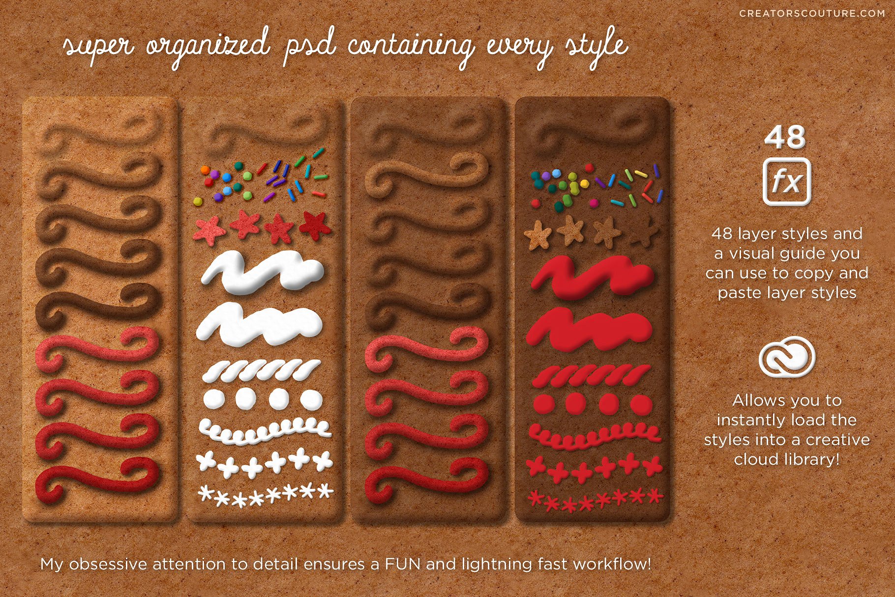 新鲜的咖啡巧克力饼干风格字体效果 Fresh from the Oven Delicious Styles插图9