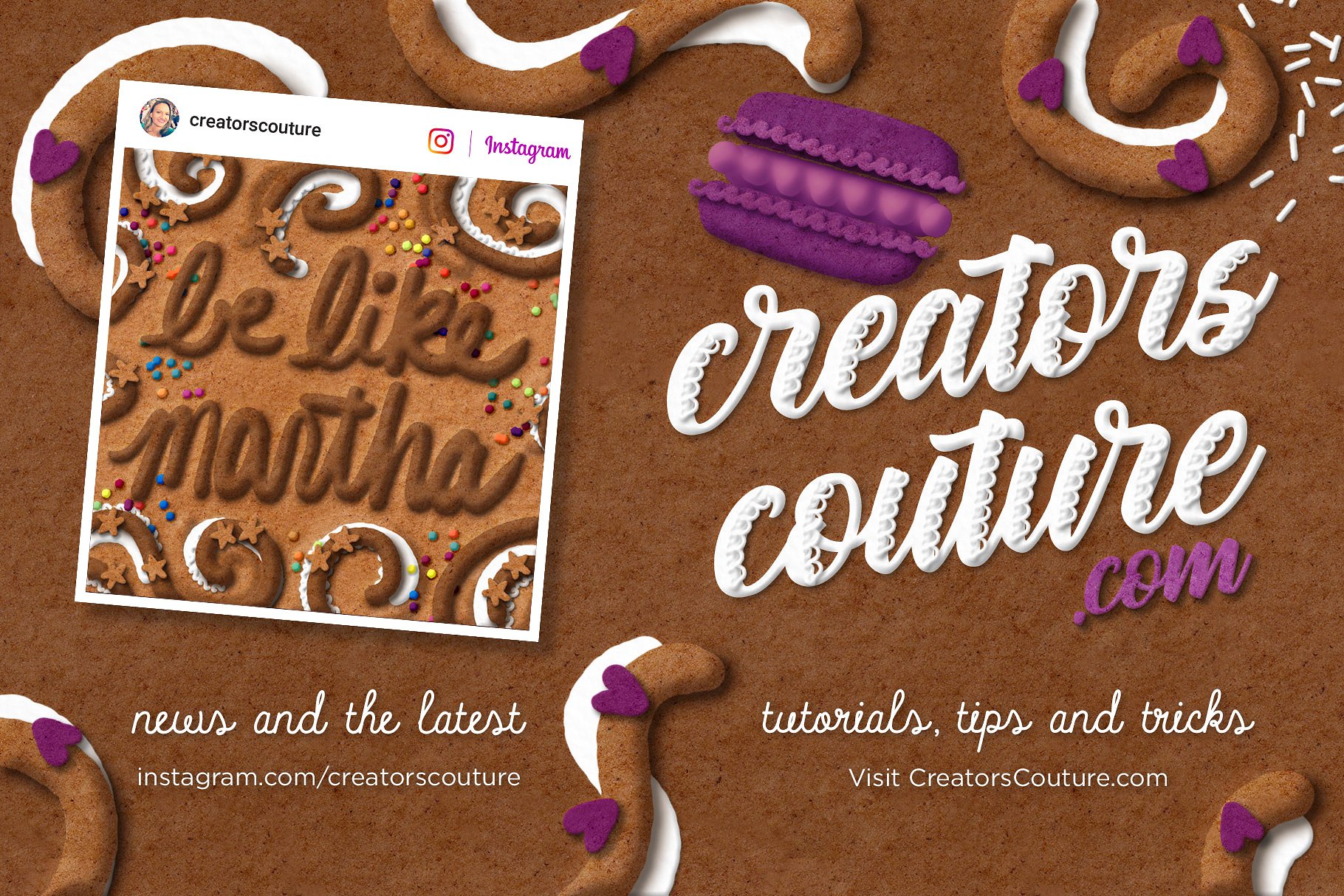 新鲜的咖啡巧克力饼干风格字体效果 Fresh from the Oven Delicious Styles插图8