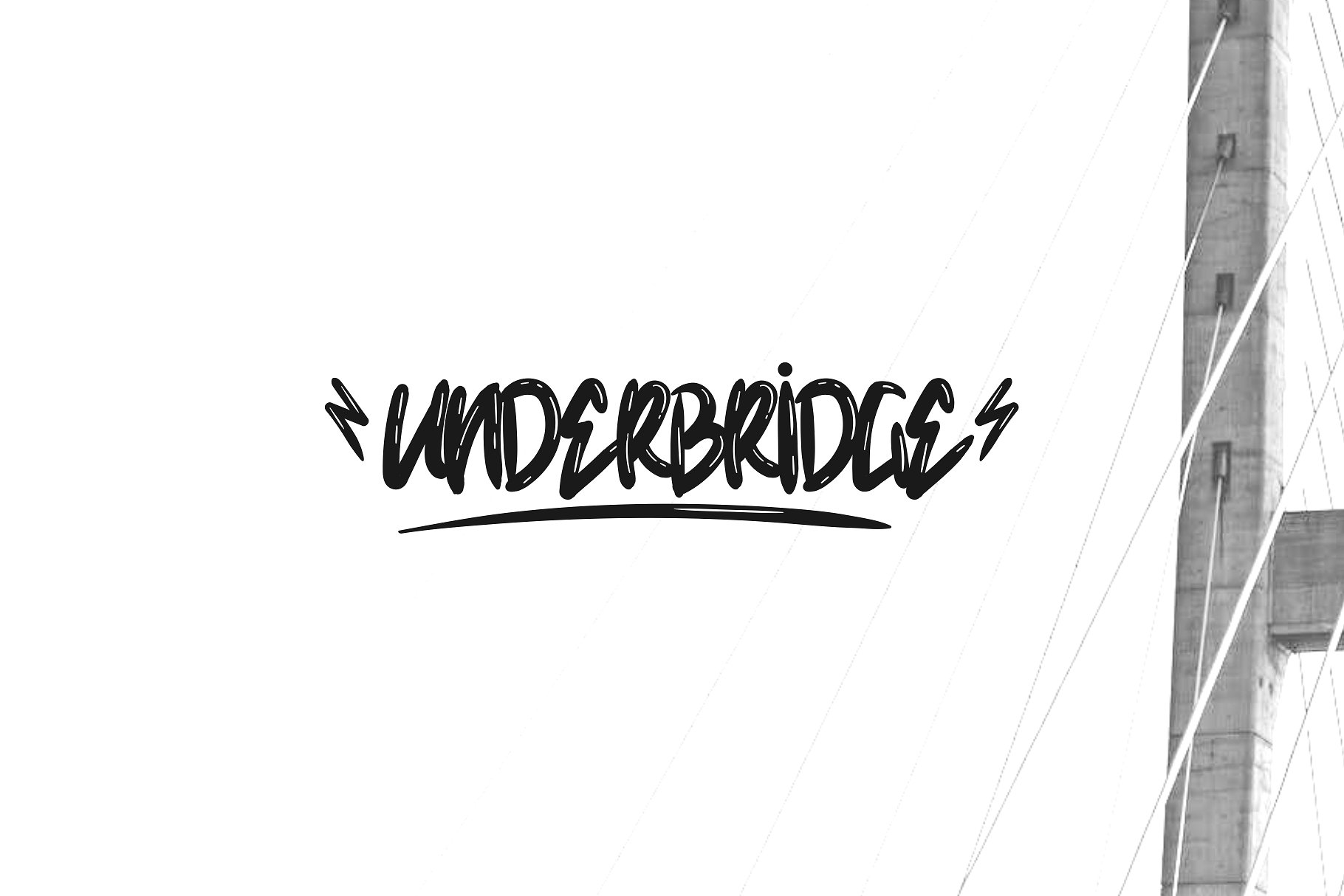 狂野手写风格的书法字体 Underbridge Dirty Font插图5
