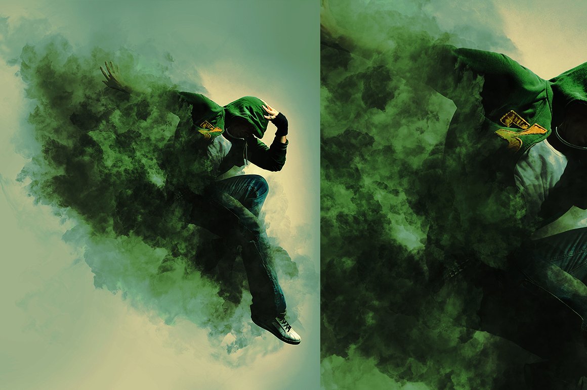 逼真的多彩烟雾效果的PS动作 Realistic Colorful Smoke Effect PS Action插图2