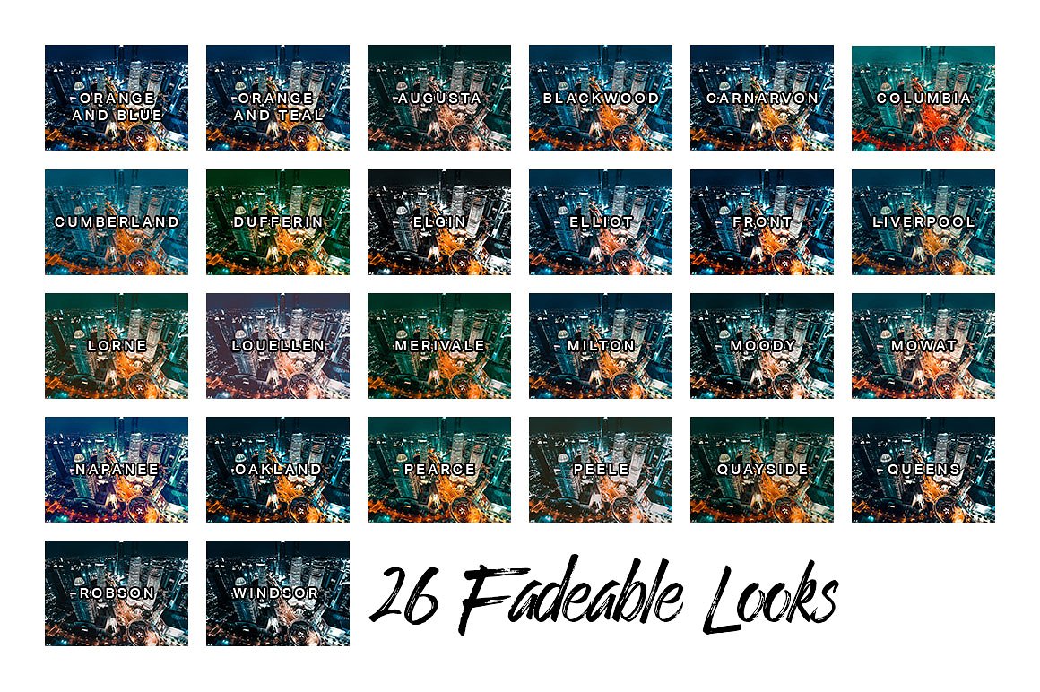 26个橙色和蓝绿色照片调色滤镜Lightroom预设 26 Orange Teal Lightroom Presets + LUTs插图1