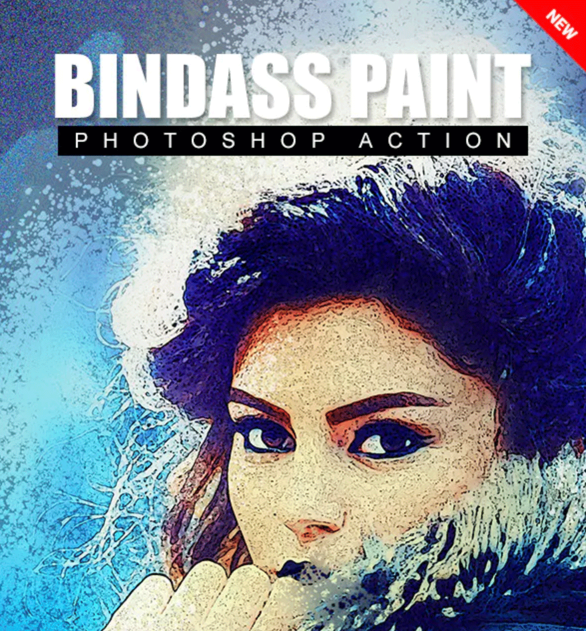 高品质的摄影照片油漆处理效果PS动作 Bindass Paint Photoshop Action插图