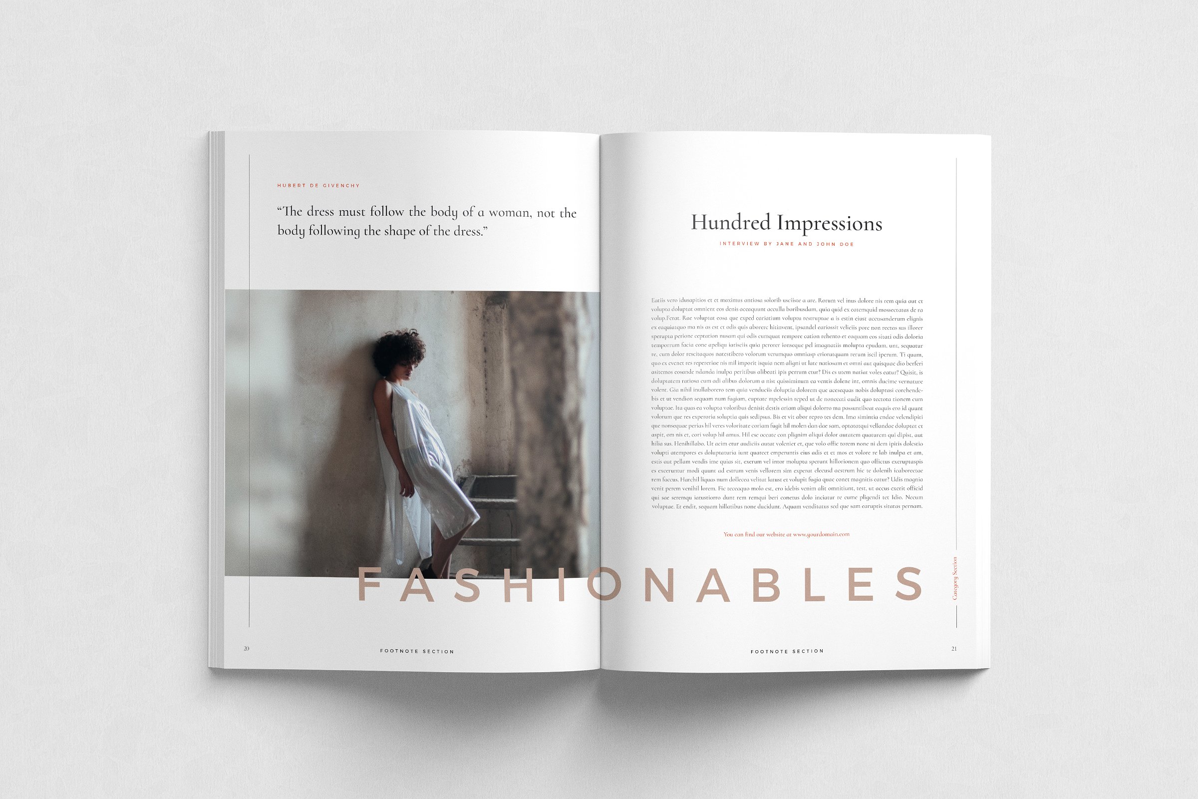 现代简约的服装品牌摄影宣传册模板 Modern Minimalist Clothing Brand Photography Brochure Template插图1
