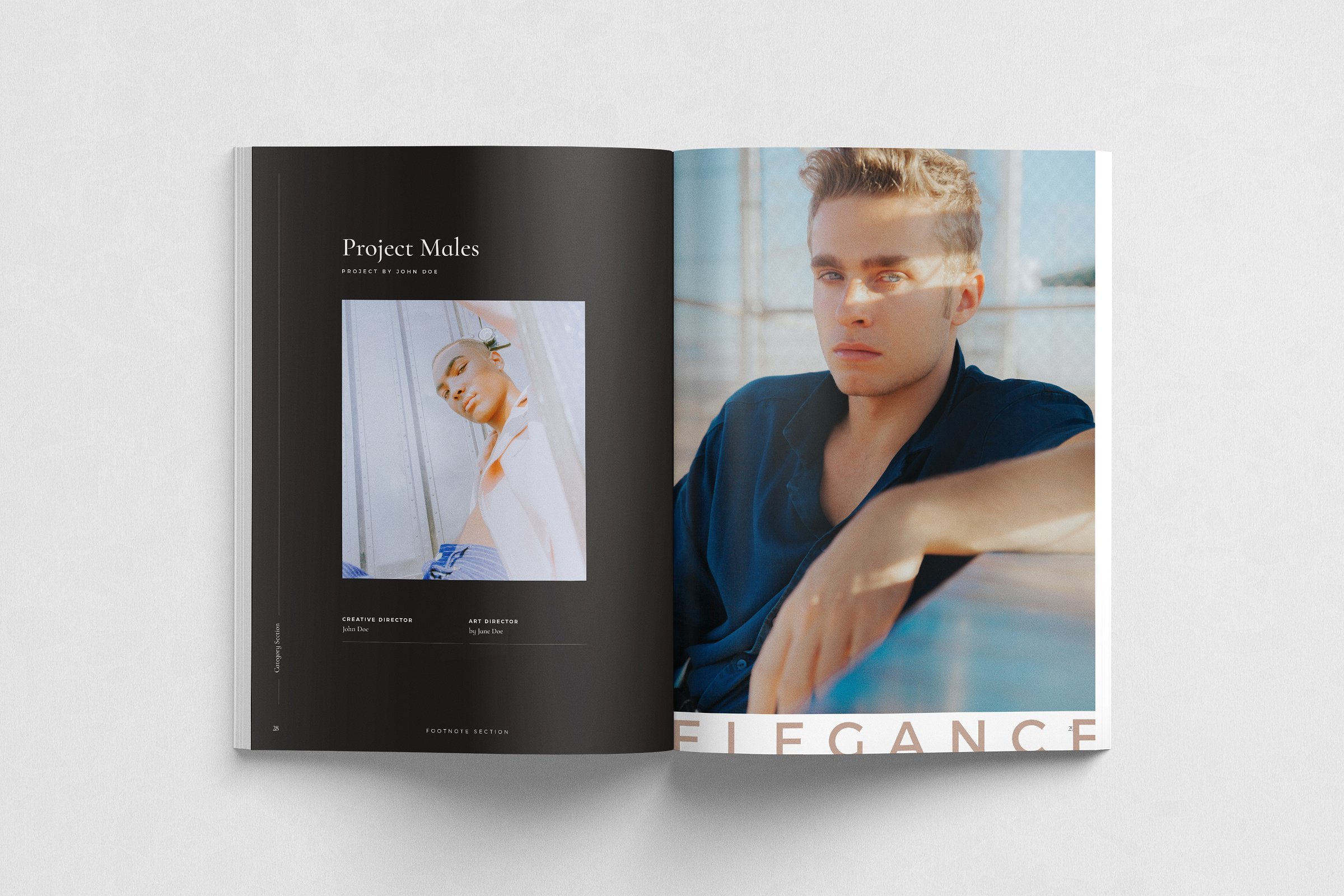 现代简约的服装品牌摄影宣传册模板 Modern Minimalist Clothing Brand Photography Brochure Template插图3