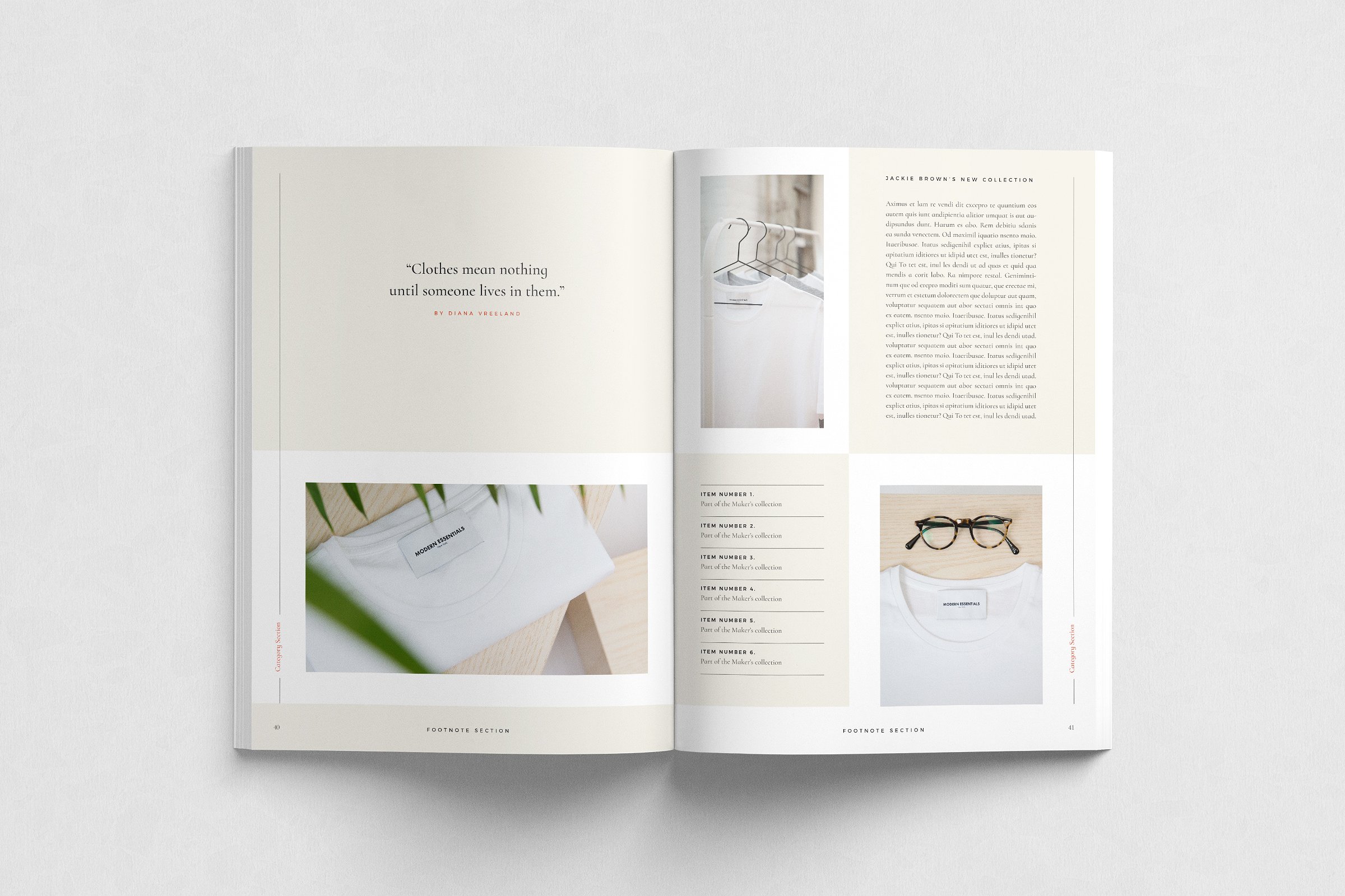 现代简约的服装品牌摄影宣传册模板 Modern Minimalist Clothing Brand Photography Brochure Template插图5
