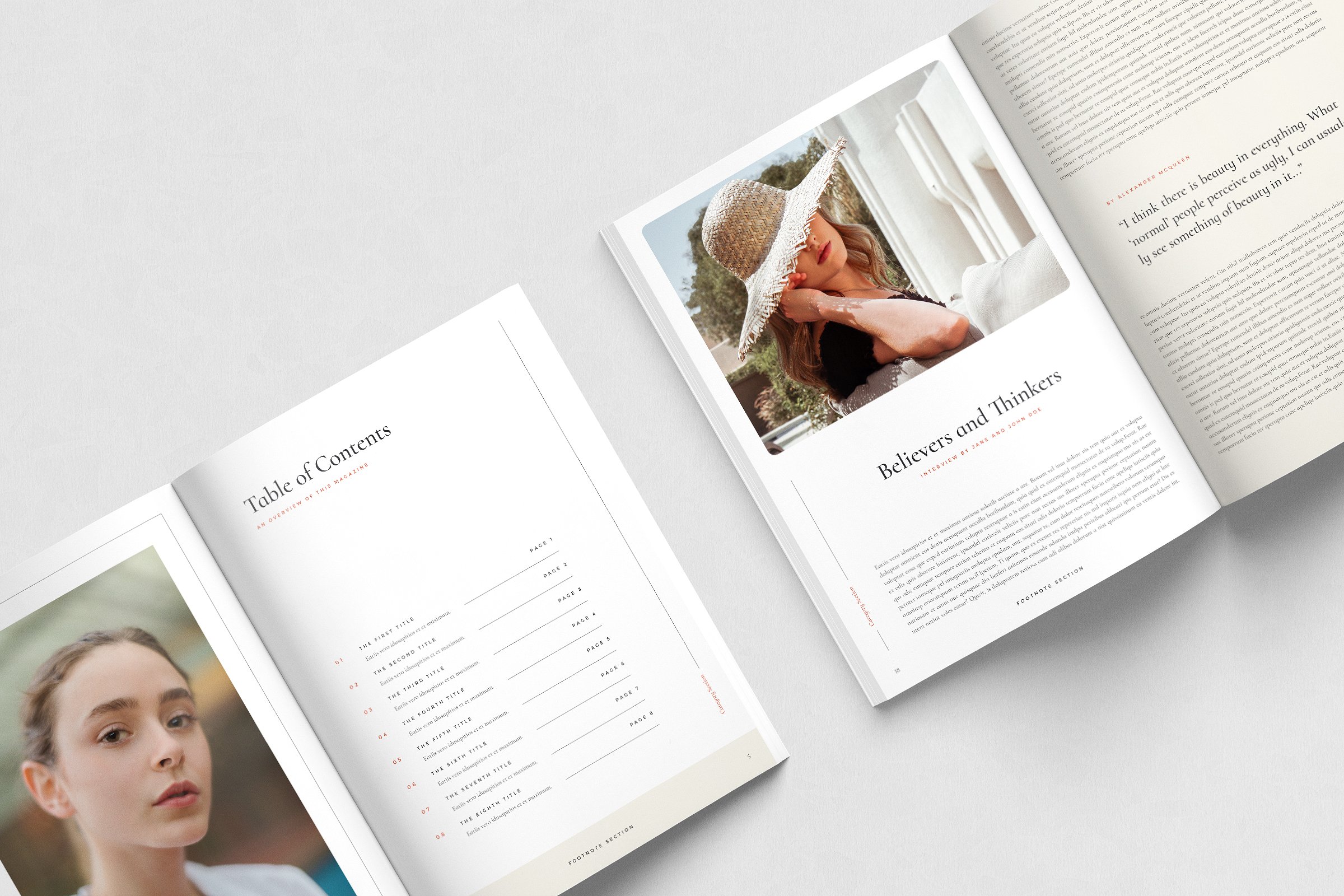 现代简约的服装品牌摄影宣传册模板 Modern Minimalist Clothing Brand Photography Brochure Template插图6