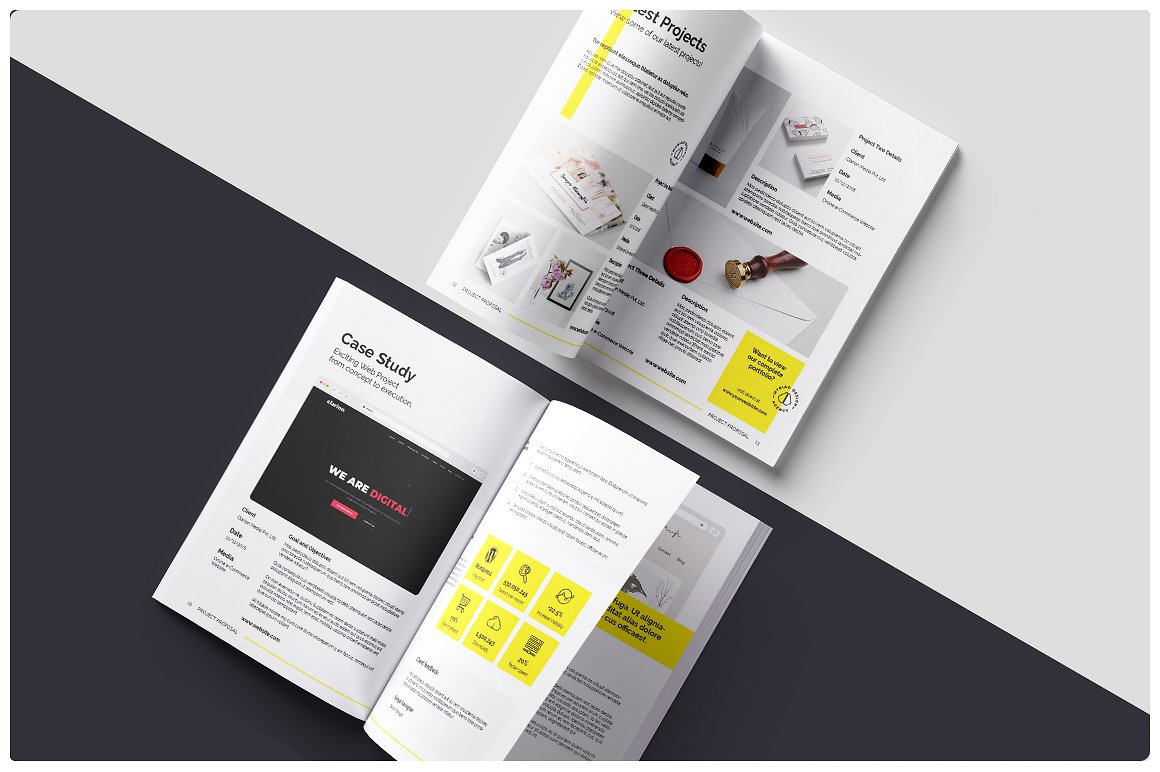 简约的A4企业介绍项目提案画册模板 Simple A4 Corporate Presentation Project Proposal Brochure Template插图3
