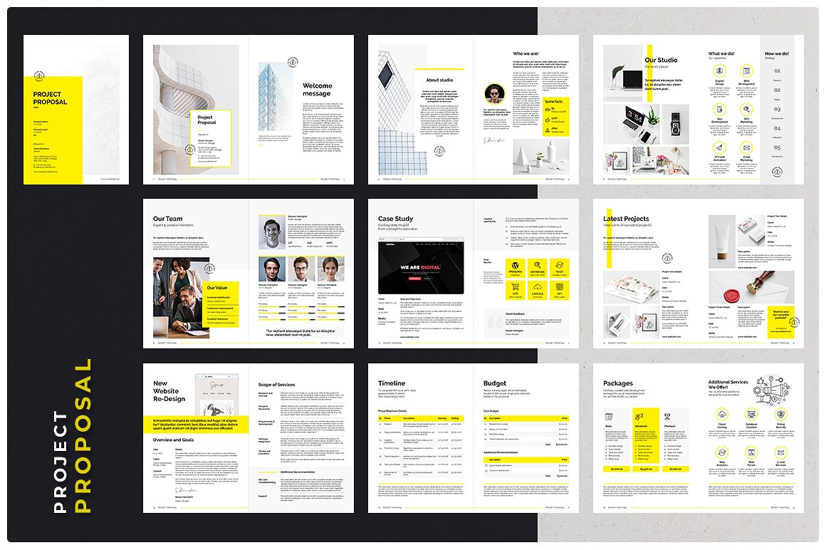 简约的A4企业介绍项目提案画册模板 Simple A4 Corporate Presentation Project Proposal Brochure Template插图5