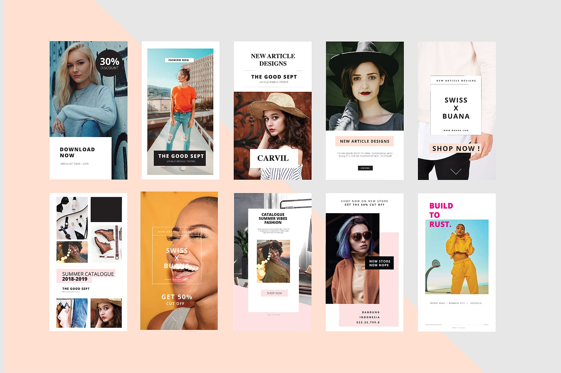 25个女性服装推广促销Instagram故事模板 25 Women’s Clothing Promotion Promotion Instagram Story Template插图2