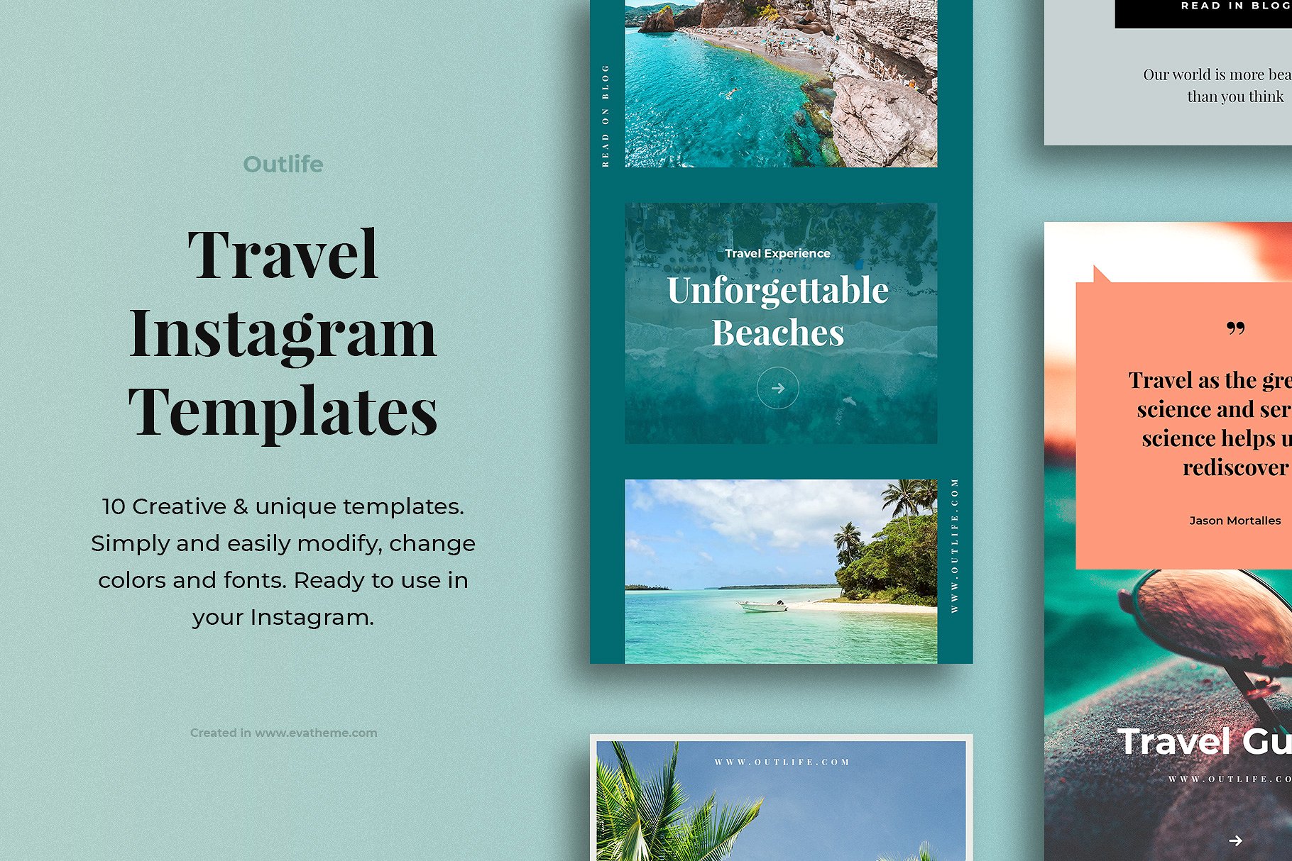 令人愉悦的婚礼旅游产品促销Instagram模板 Pleasant Wedding Travel Product Promotion Instagram Template插图3