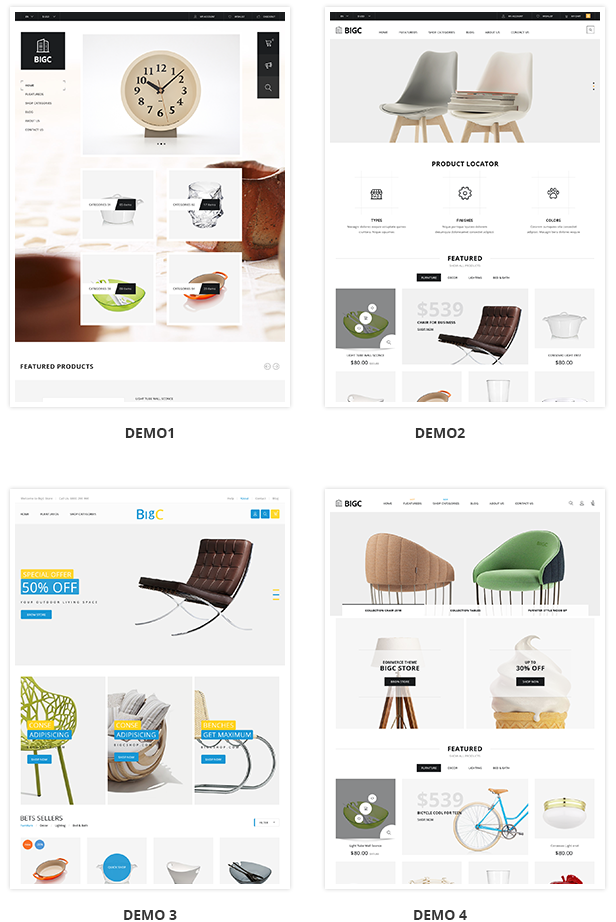 精美的家具家居在线购物商城WordPress主题模板 Big Shop – Furniture RTL Responsive WooCommerce WordPress Theme插图1