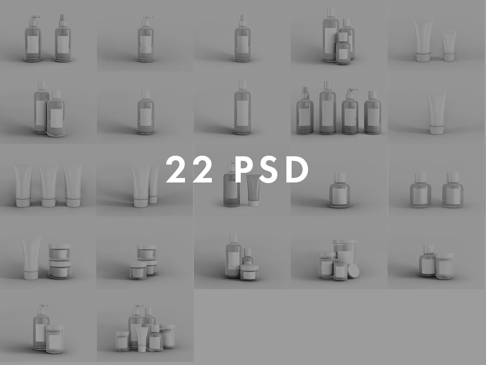 22款高分辨率逼真的化妆品套装样机 22 High-Resolution Realistic Cosmetic Kits插图7