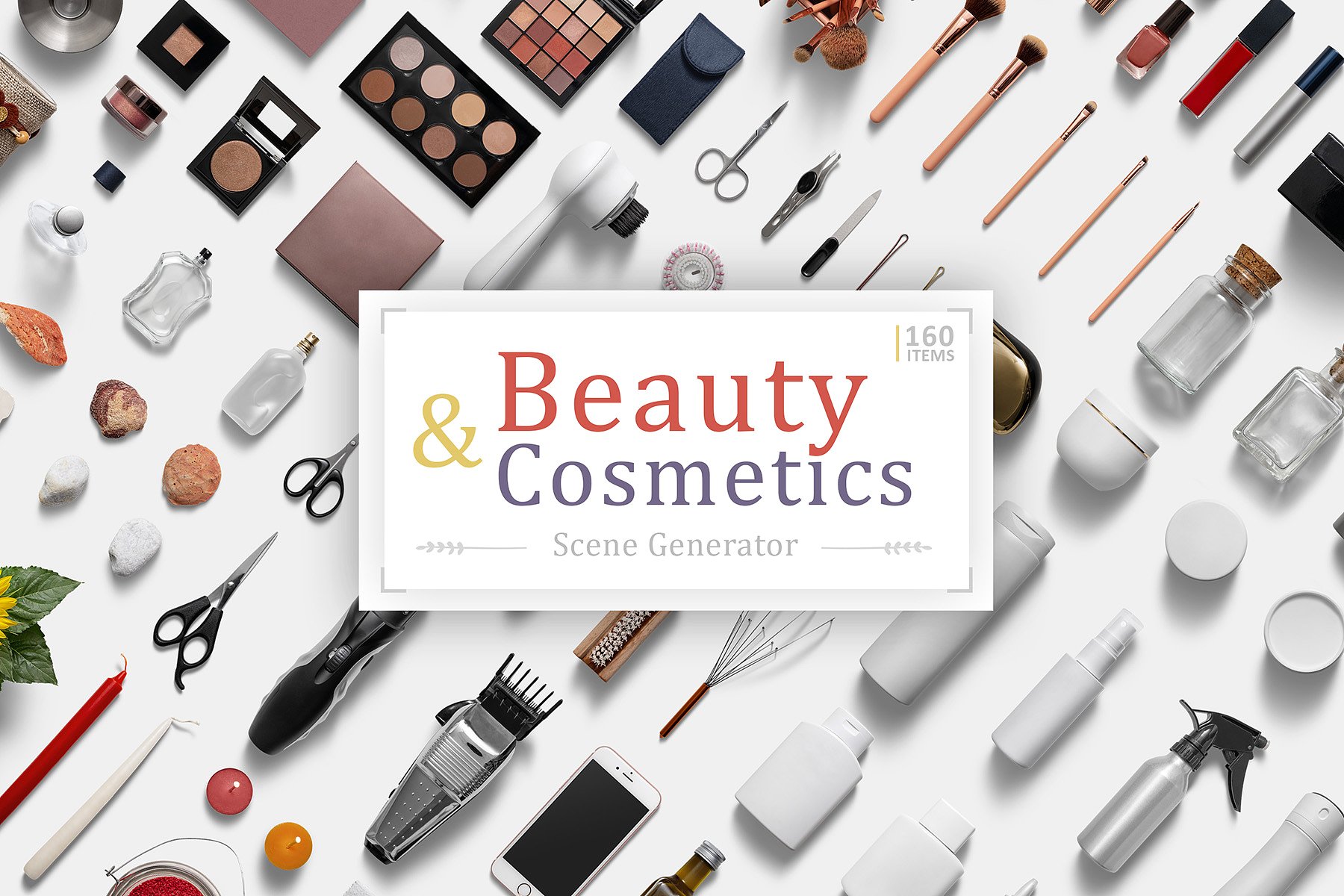 美容和化妆品系列产品品牌展示样机大全 Beauty And Cosmetics Series Products Brand Display Prototype插图