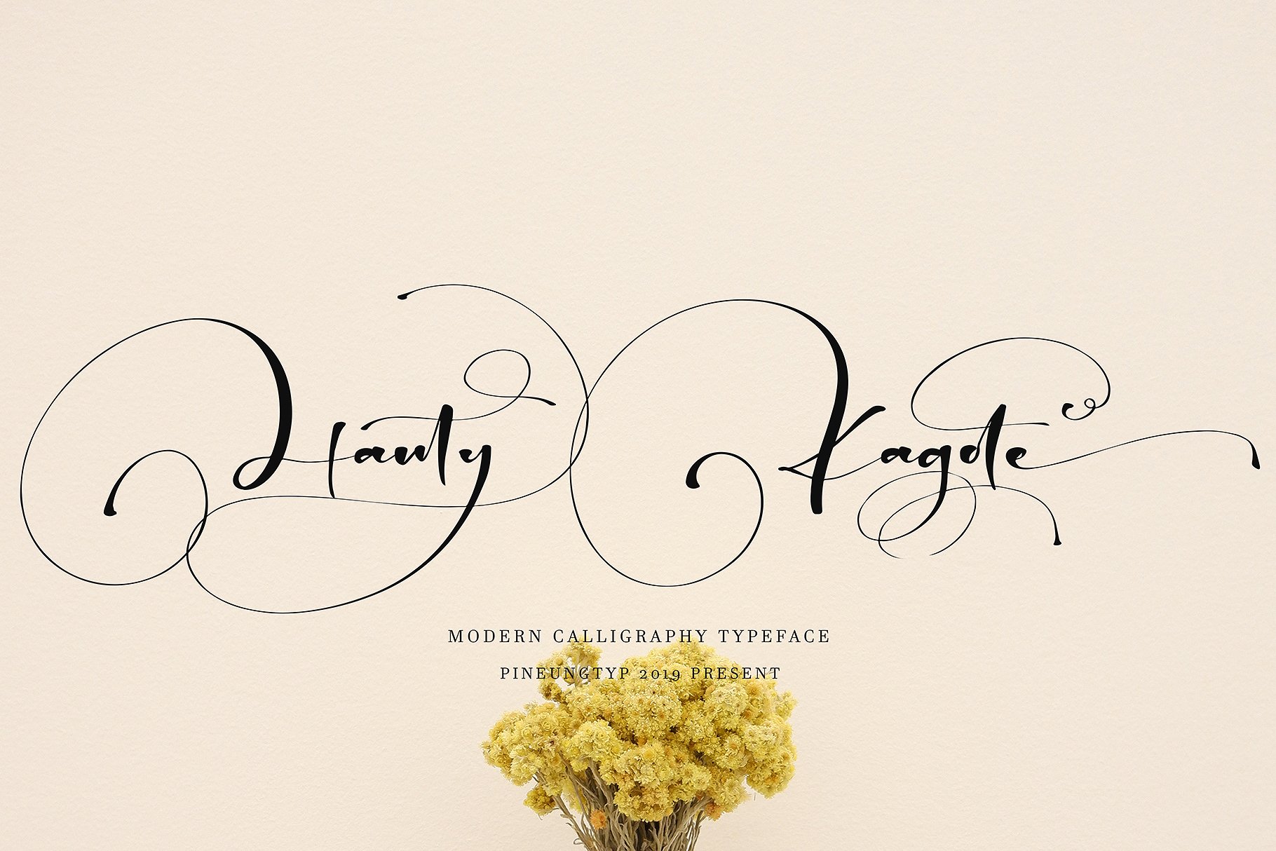 Hanty Kagote飘逸现代手写书法婚礼字体 Hanty Kagote Elegant Modern Handwritten Calligraphy Wedding Font插图