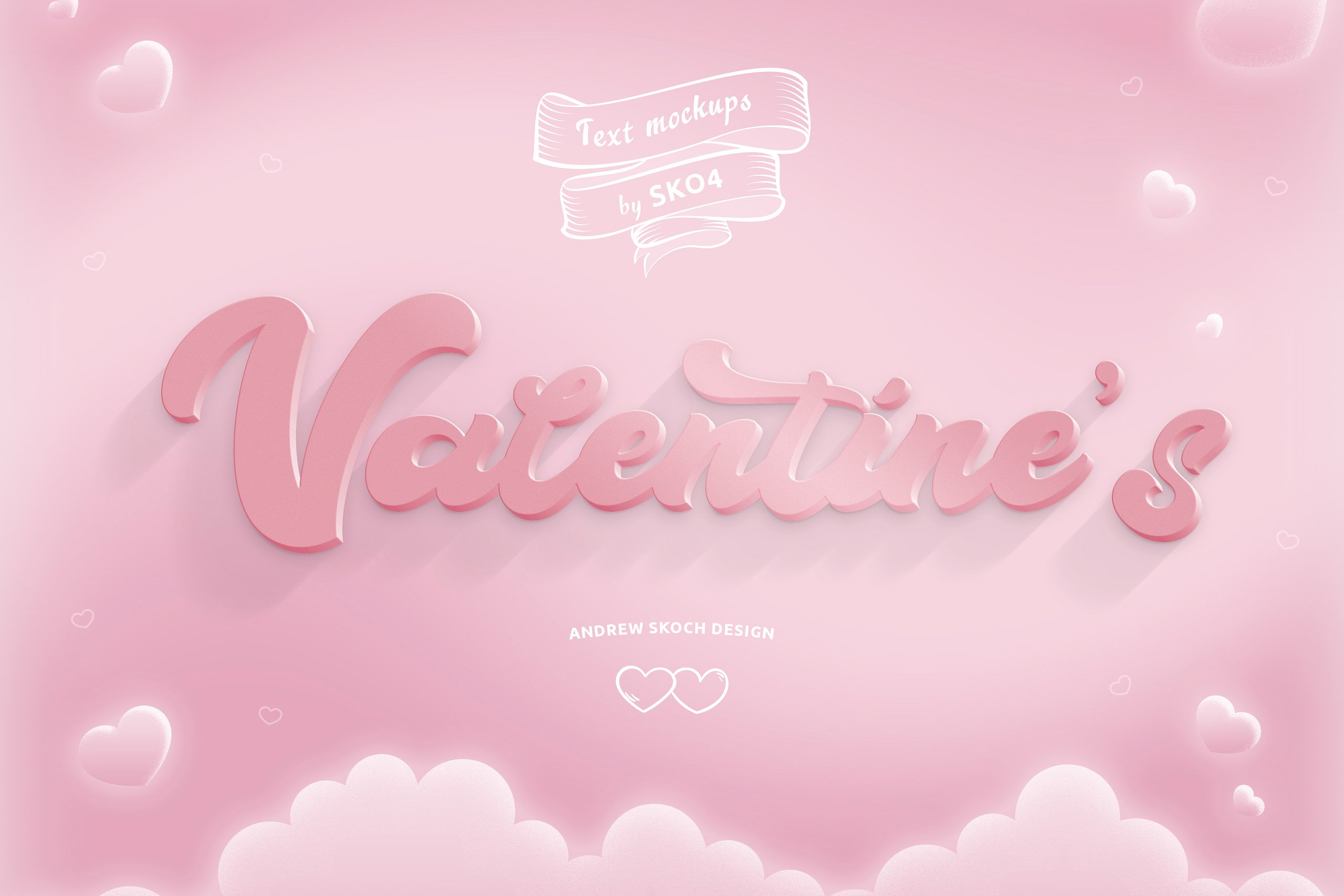 80年代复古未来感的情人节文本图层样式 80’s Retro Futuristic Valentine’s Day Text Layer Style插图3