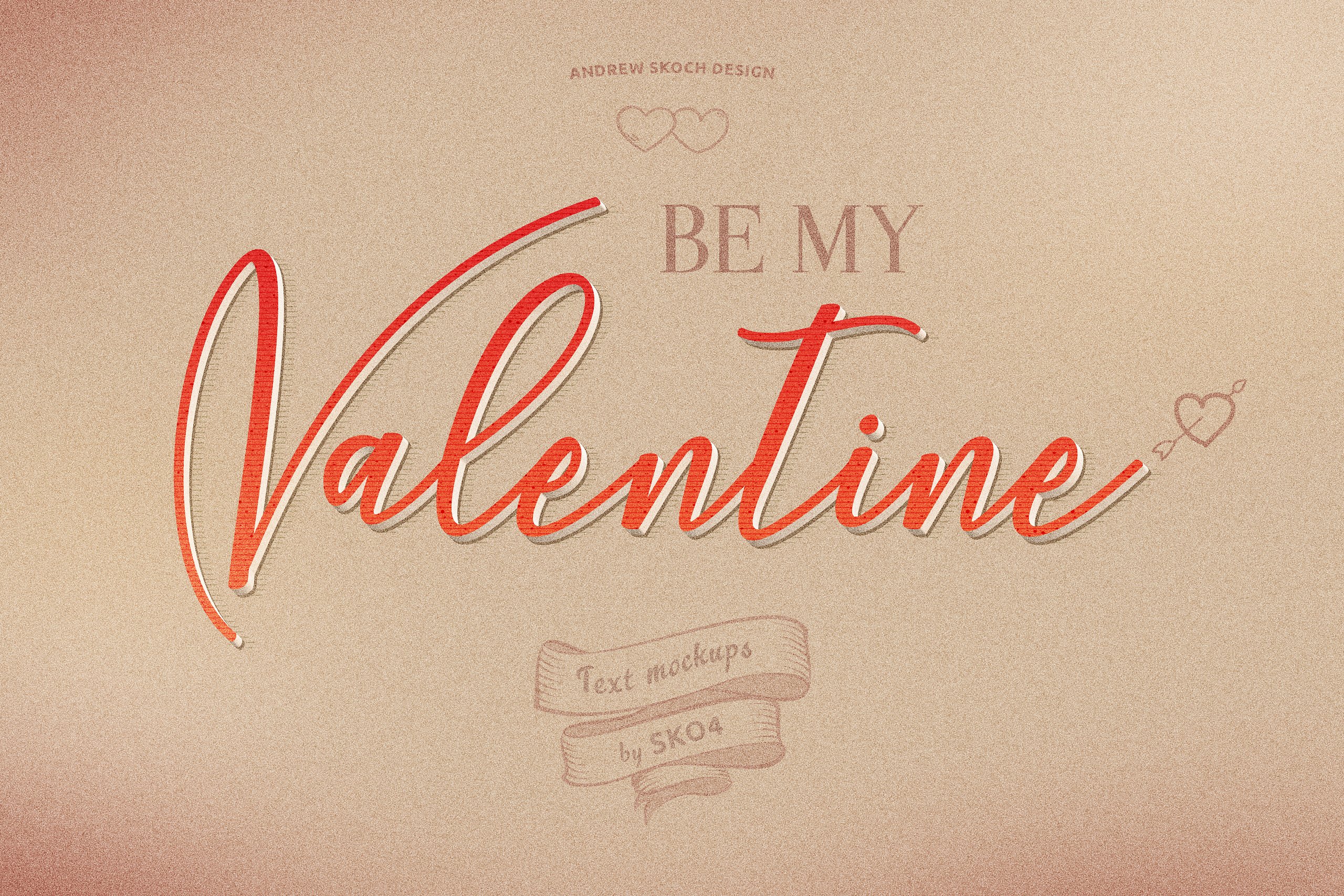 80年代复古未来感的情人节文本图层样式 80’s Retro Futuristic Valentine’s Day Text Layer Style插图6