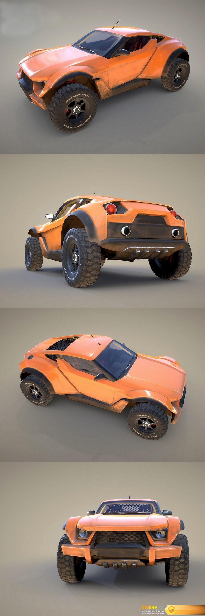 Zarooq Sand Racer越野超级跑车3D模型 Zarooq Sand Racer Off Road Supercar 3D Model插图