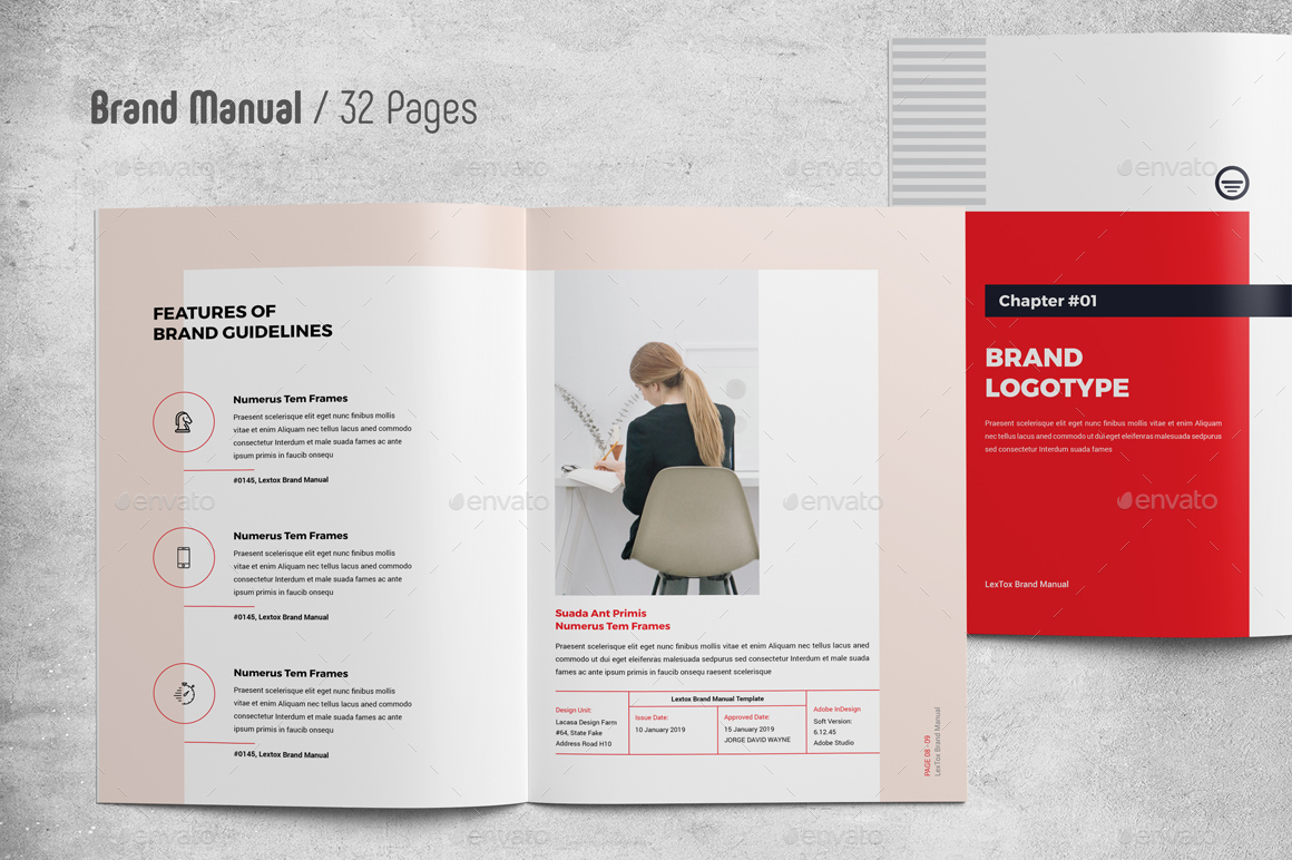 32页企业品牌宣传册VI画册模板 32 Page Corporate Brand Brochure VI Album Template插图4