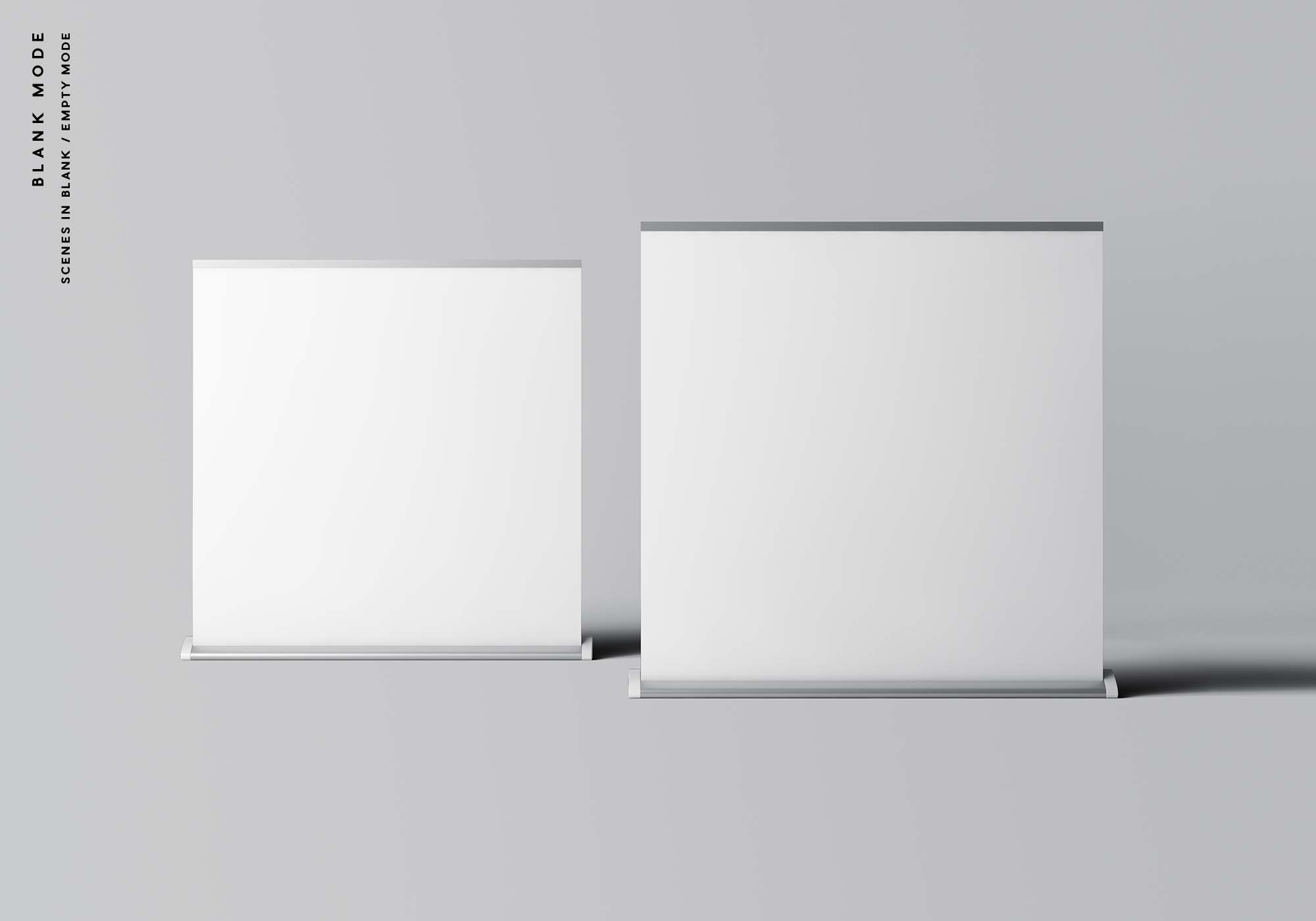 7个不同角度的易拉宝海报展示样机 7 Different Angles Of Roll Up Poster Display Prototype插图8