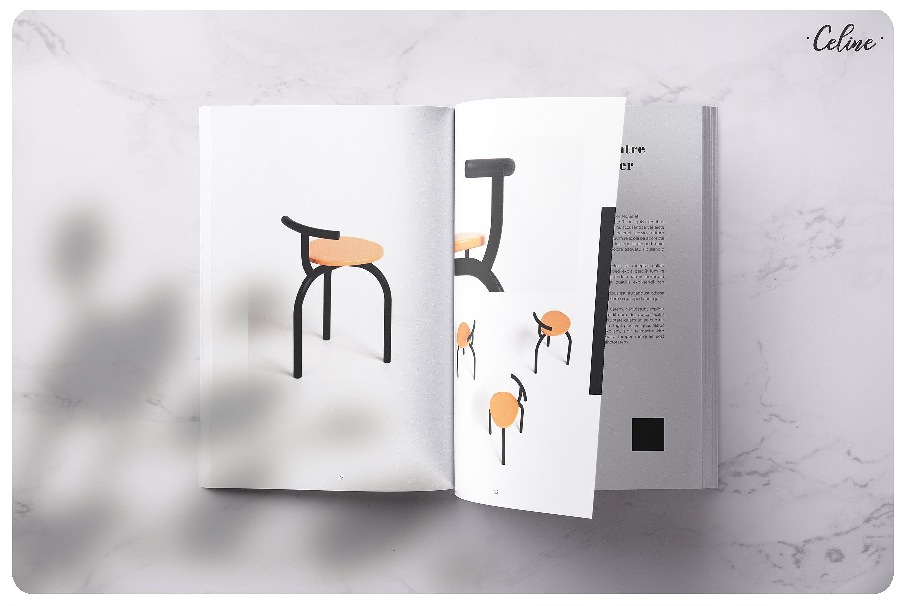 时尚家具设计产品促销A4画册杂志Indesign模板 Fashion Furniture Design Product Promotion A4 Album Magazine Indesign Template插图6