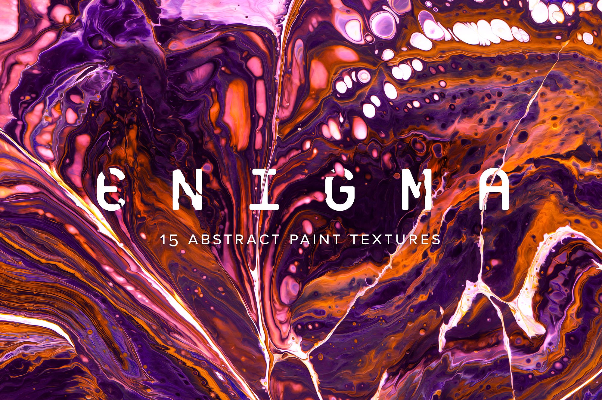 创意抽象纹理系列：抽象油漆丙烯酸流体绘画大理石背景纹理 Enigma: 15 Abstract Paint Textures插图